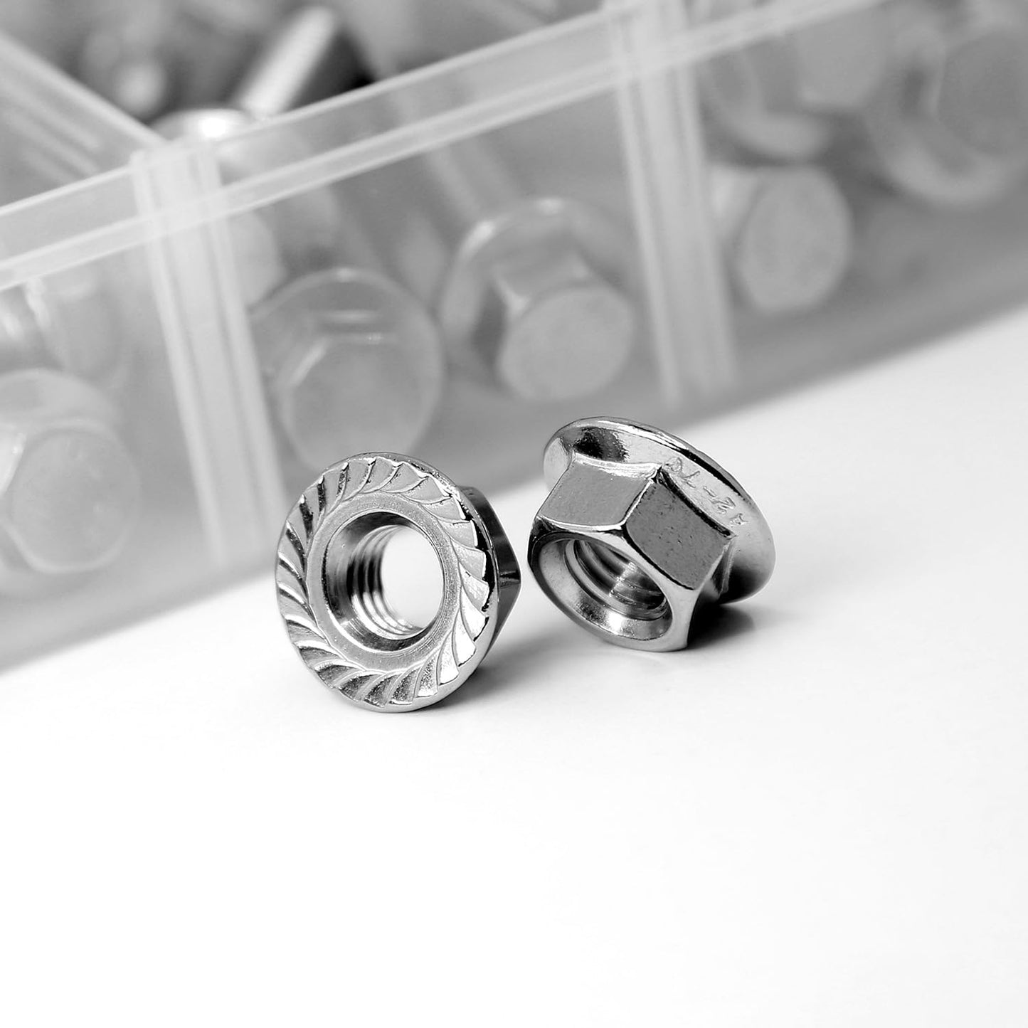 YEEZET 240PCS M5 M6 M8 Flanged Bolts and Nuts Kit,Stainless Steel 304 Metric Flanged Hex Screws Nuts Includes 14 Most Common Sizes