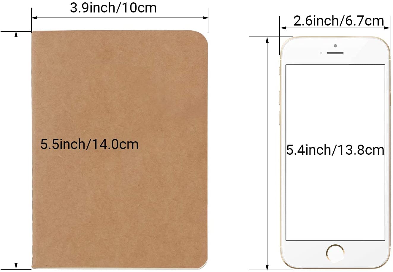 EUSOAR Pocket Notebook Journal, A6 36 Pack 3.9" x 5.5" 60 Pages Softcover Lined Kraft Notebooks, Memo Scratch Pads Notepad Travel Journal Sketchbook, Office Subject Writing Diary Notebooks