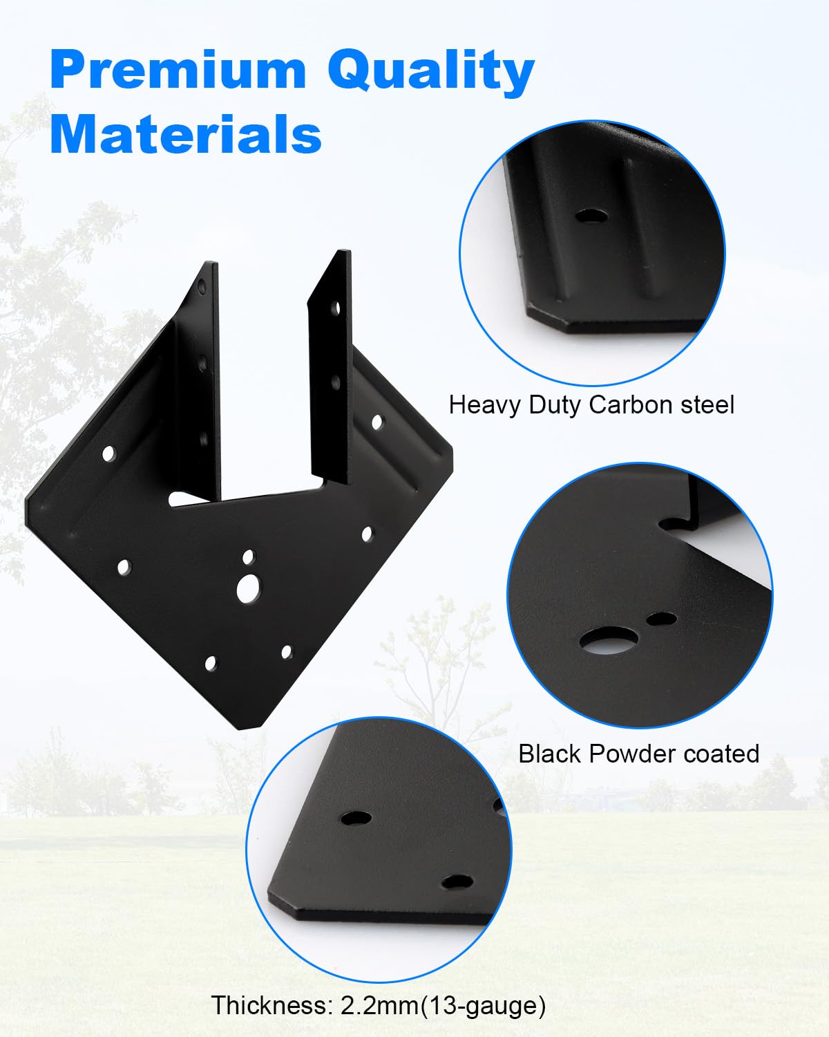 AOKLIT Hurricane Ties for Rafter, 24Pcs Hurricane Clips, Thickness 2.2mm(13 Gauge) Joist Hangers, Roof Brackets Fit 2X Truss to Rafter Connector for Roofing Trusses Wood Timber Connector