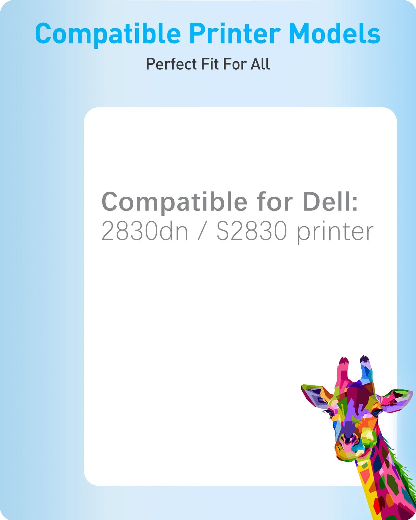 MasaiMara Compatible Black S2830 (Ggctw) High Yield Laser Toner Cartridge Replacement for Dell (8500 Page Yield) S2830 S2830dn 2830 dn 2830dn Smart Series Ink Printers