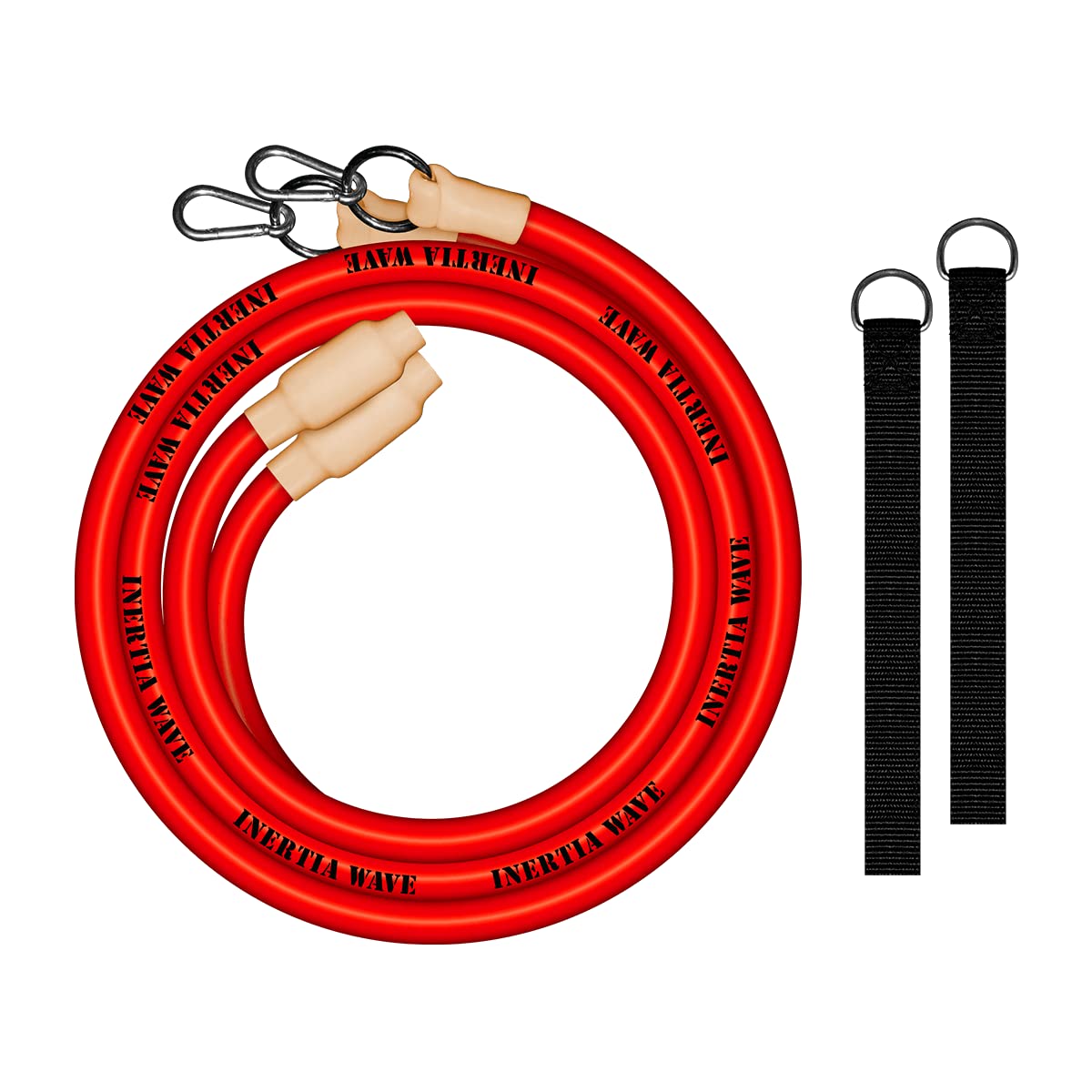 Inertia Wave Solo - Single-Person HIIT Training, Resistance Band, Battle Rope (Fluorescent Red)
