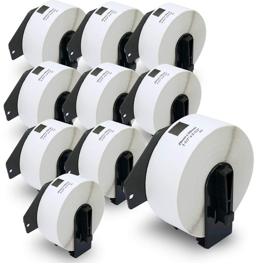 BETCKEY - Compatible Address Labels Replacement for Brother DK-1201 (1.1 in x 3.5 in), Use with Brother QL Label Printers [10 Rolls/4000 Labels]