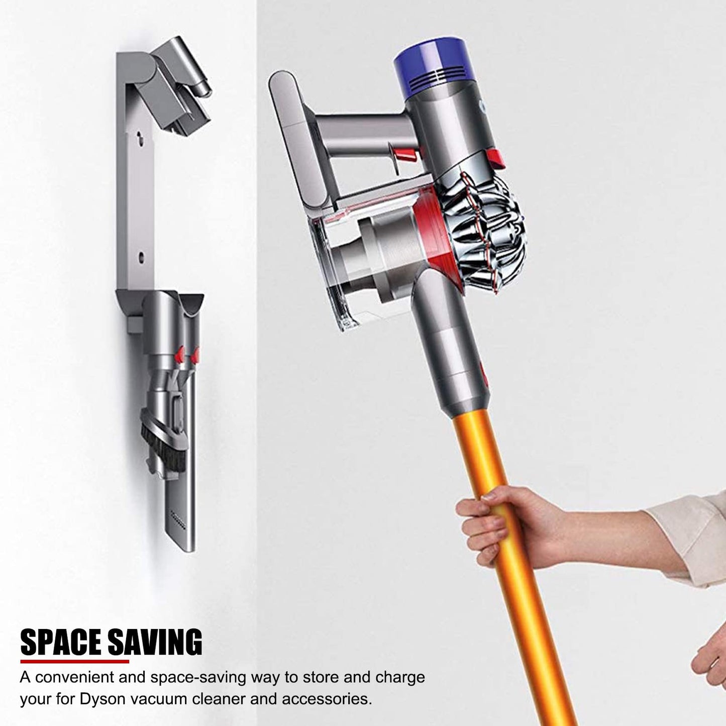Wall Mounted Charging Dock Station Suitable for Dyson V7 V8 Series Handheld Vacuum Cleaner Replacement Accessories, Vacuum Cleaner Wall Mount Bracket