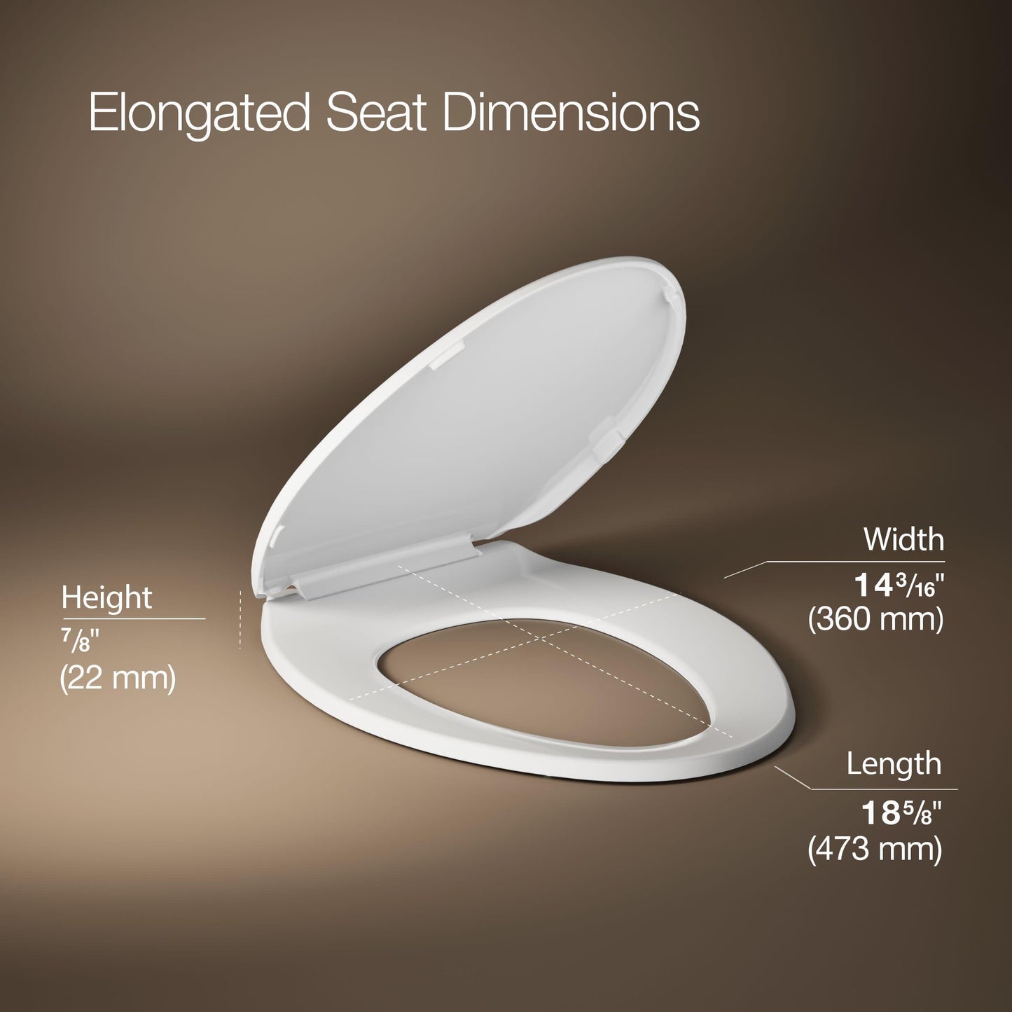 Kohler K-4774-0 Brevia Elongated Toilet Seat with Q2 Advantage, White