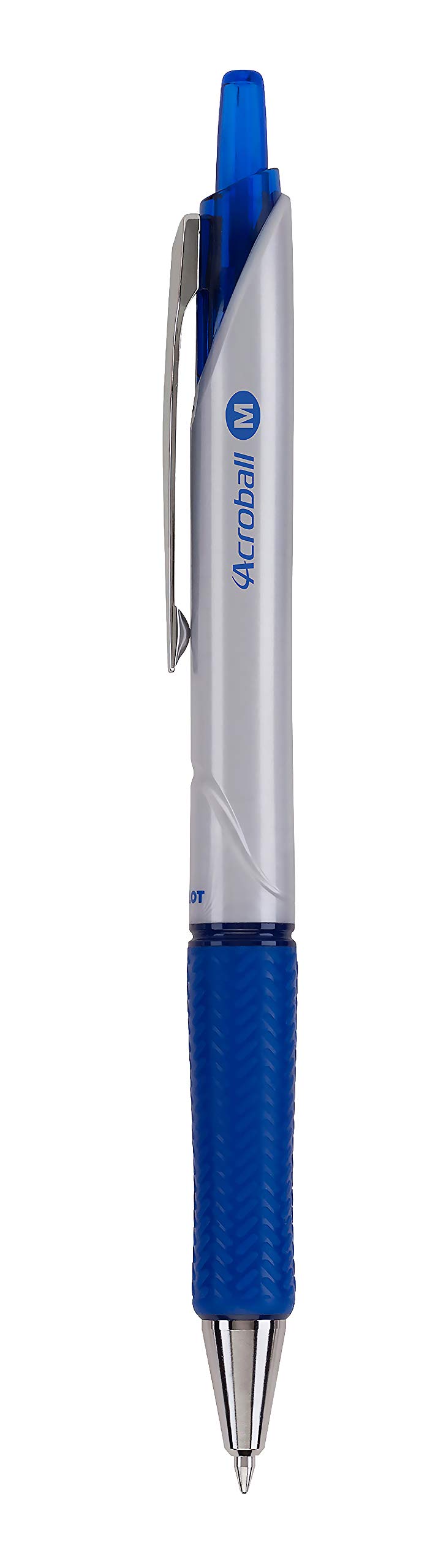 Pilot Acroball Pro Retractable Hybrid Gel Ball Point Pens, Medium Point, Blue Ink, Dozen Box -31911