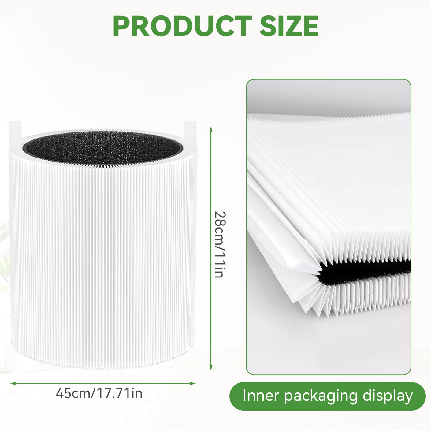 311i Max True HEPA Filter Replacement Compatible with Blueair Blue Pure 311i Max Air Purifier: 2-in-1 HEPA Filter with Activated Carbon Filter (2Packs)