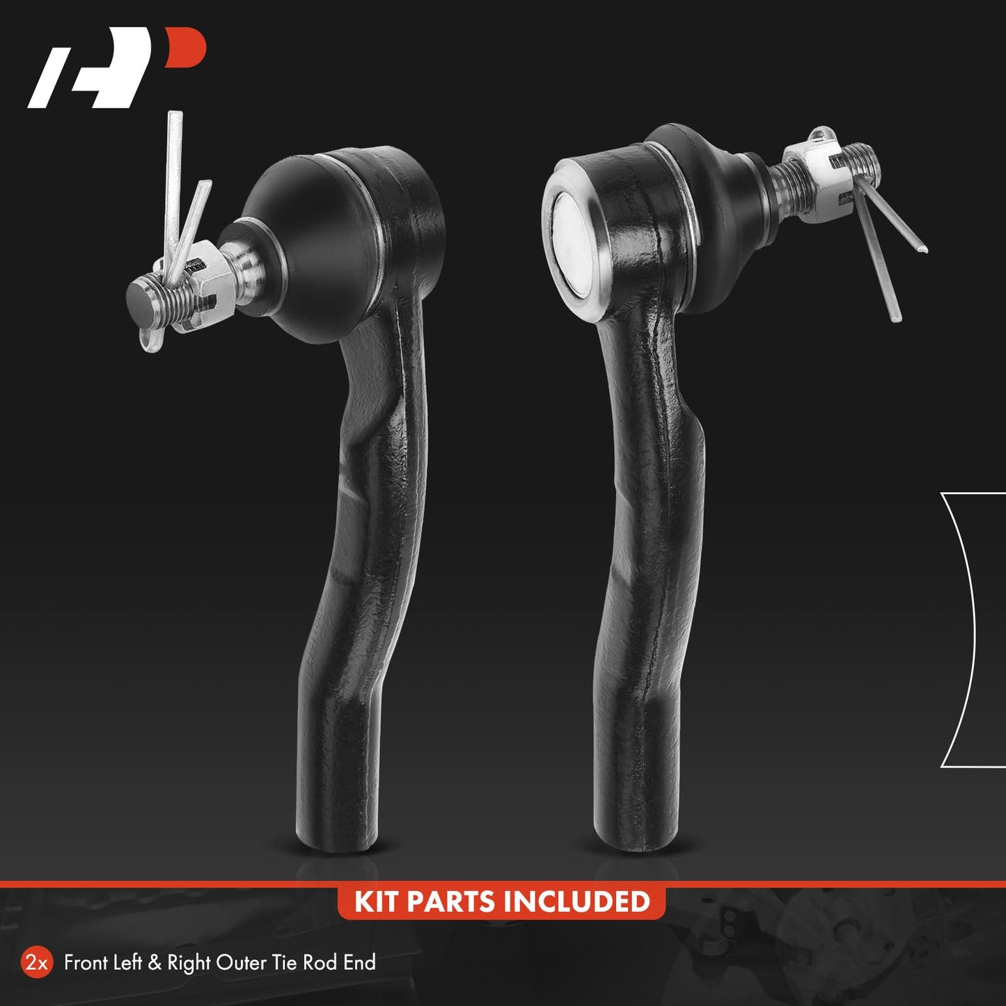 A-Premium 2 x Front Outer Tie Rod Ends, Compatible with Honda CR-V CRV 2012 2013 2014 2015 2016