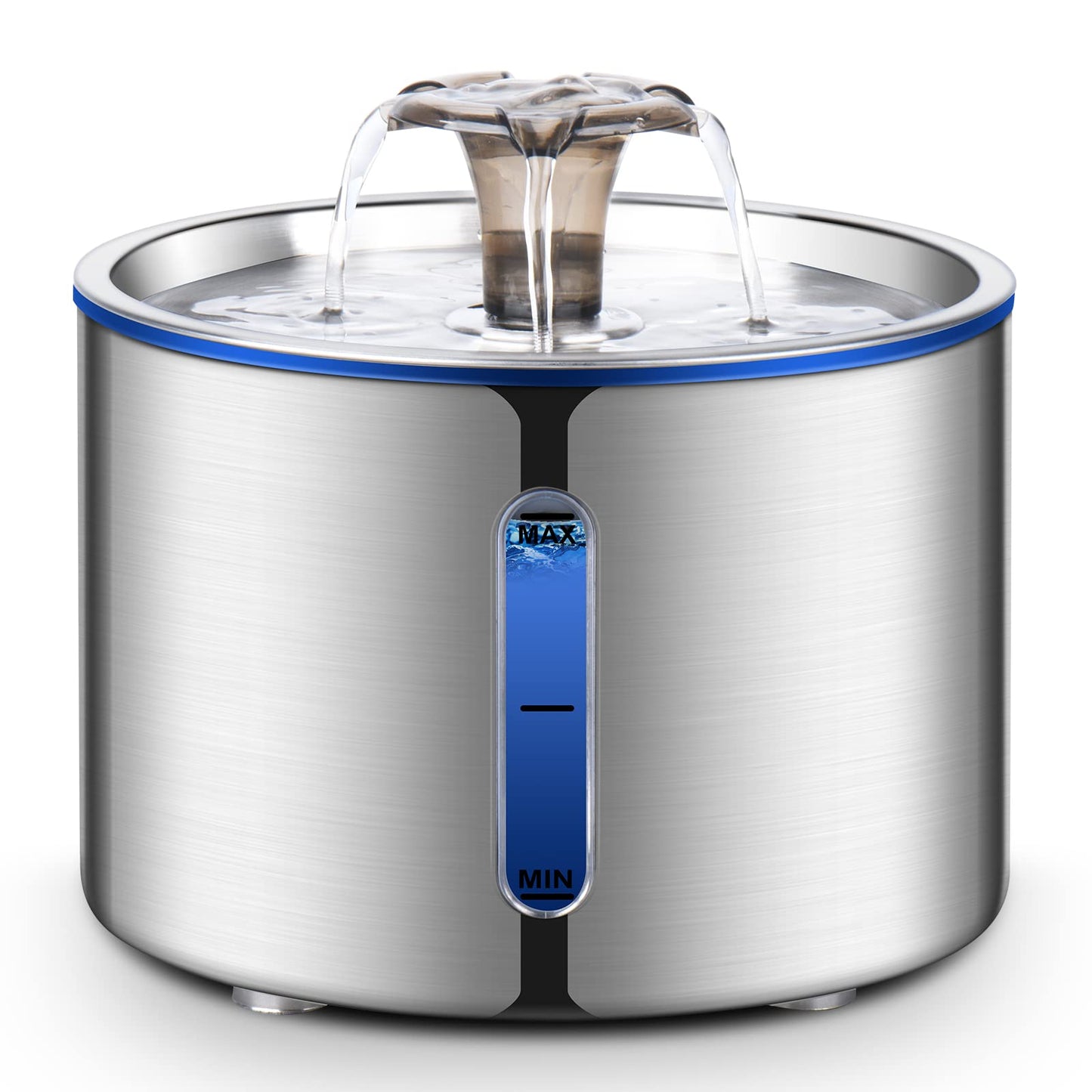 BOORCA Cat Water Fountain, 2.5L Stainless Steel Pet Water Dispenser, Ultra-Quiet Pump, Perfect for Cats, Dogs and Multiple Pets