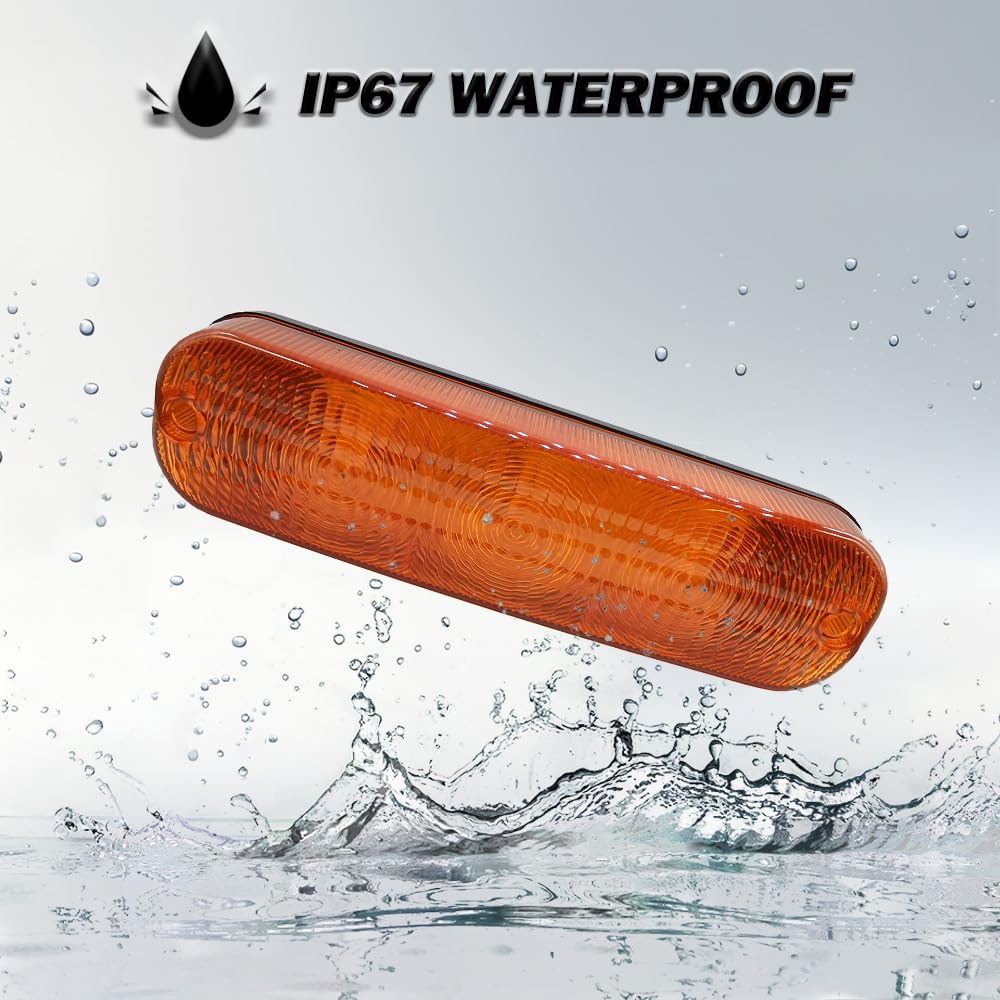 AGP.1978 2pcs Cab Light Amber LED Warning Light 12V Tractor Lamp Replace JD AR60250, 22-665T1, 60-6246T1, A187626, 20-1950T91, 22665T1, 606246T1, 201950T91
