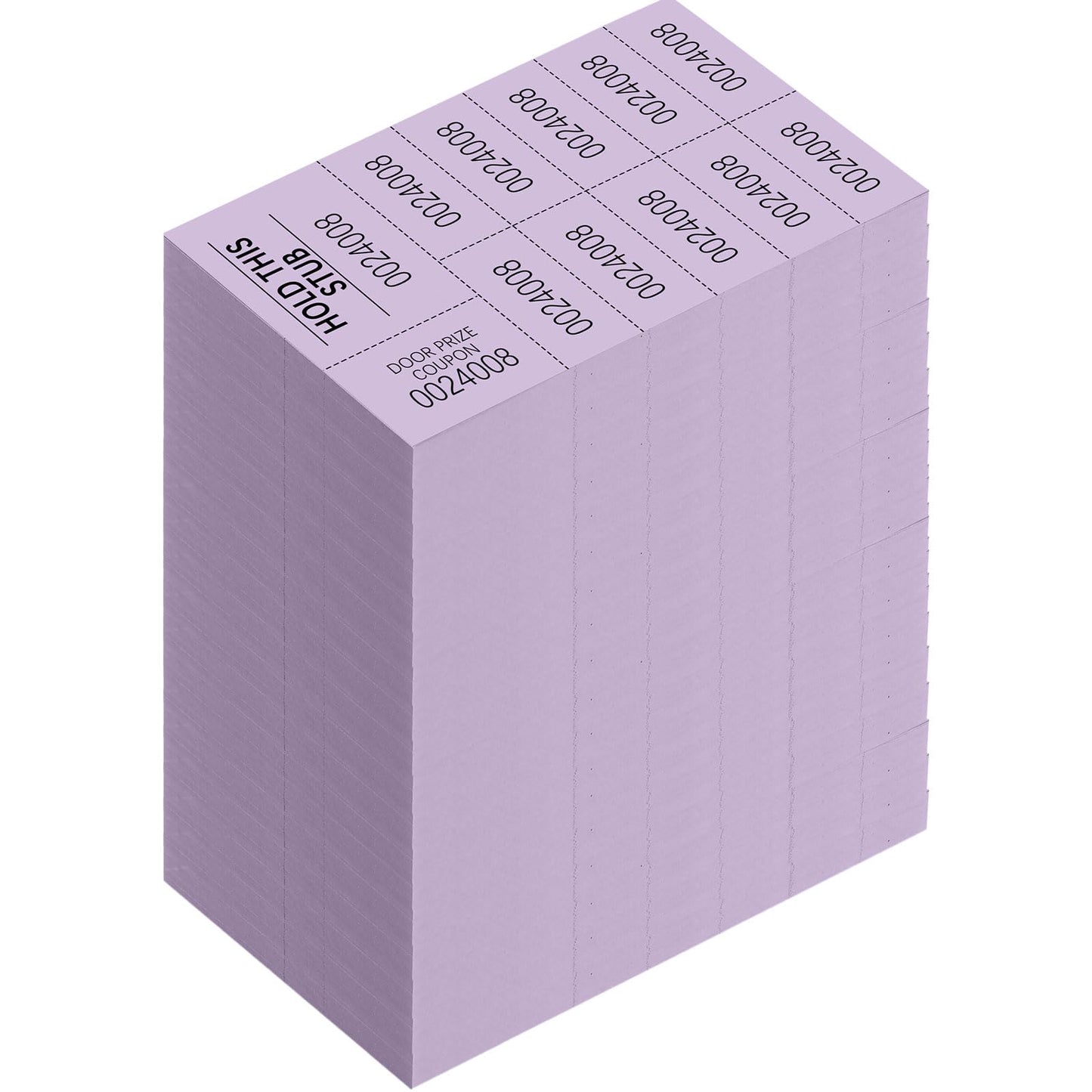Kosiz 1000 Sheets Raffle Tickets with 10 Bid Numbers Per Sheet Colored Raffle Tickets Sheets for Chinese Auction Basket Silent Auction Church Events(Light Purple)