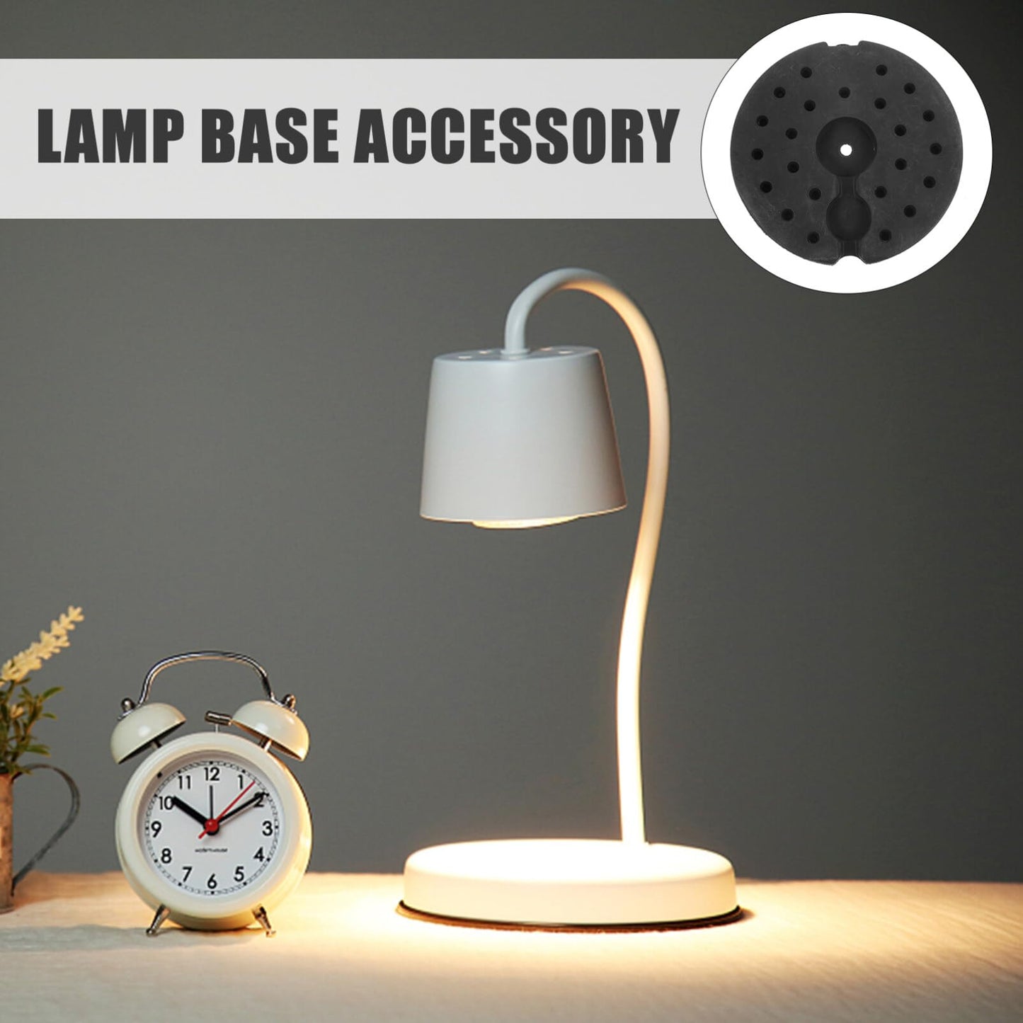 MAGICLULU Lamp Base Counterweight Round Iron Desk Lamp Weight Replacement Floor Loader Base for Bedroom Black 23.3cm