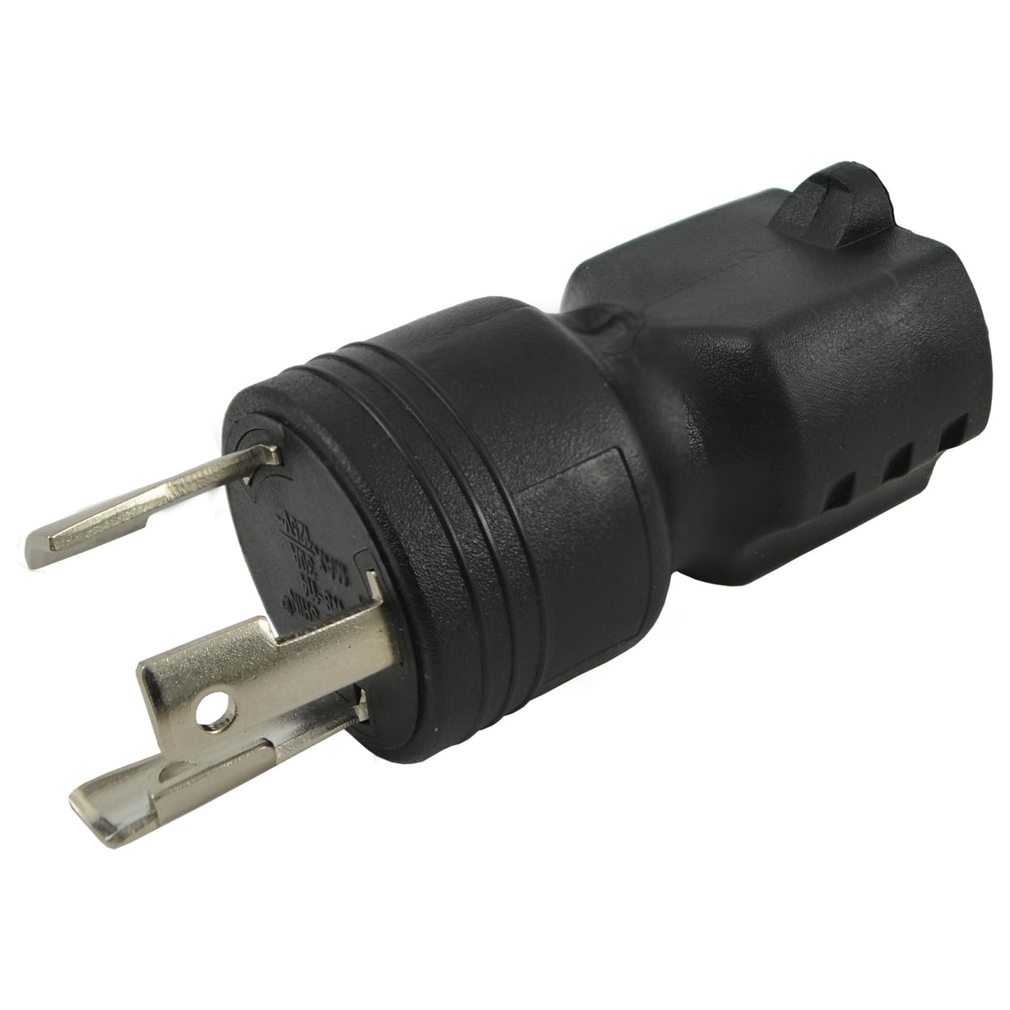 Conntek 30126-BK L5-30P 30-Amp 125-Volt Locking Male Plug for 15 to 20-Amp Straight Blade Female Connector Adapter