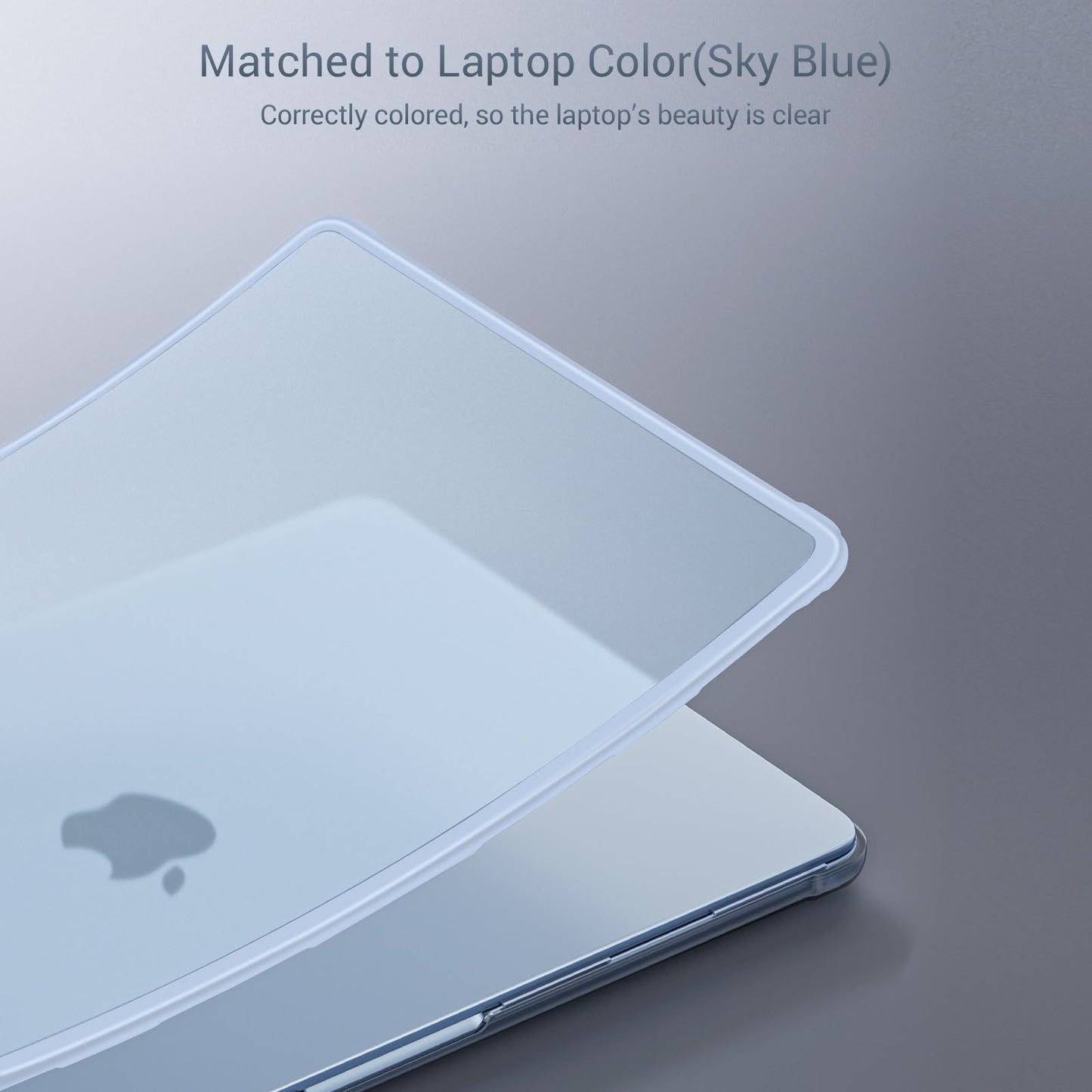 MOSISO Compatible with MacBook Air 13 inch Case M5 M4 M3 M2 2026-2022 A3449 A3240 A3113 A2681,Protective Hard Case&Keyboard Skin&Screen Film&Type C with TPU Bumper for MacBook Air 13.6, Sky Blue
