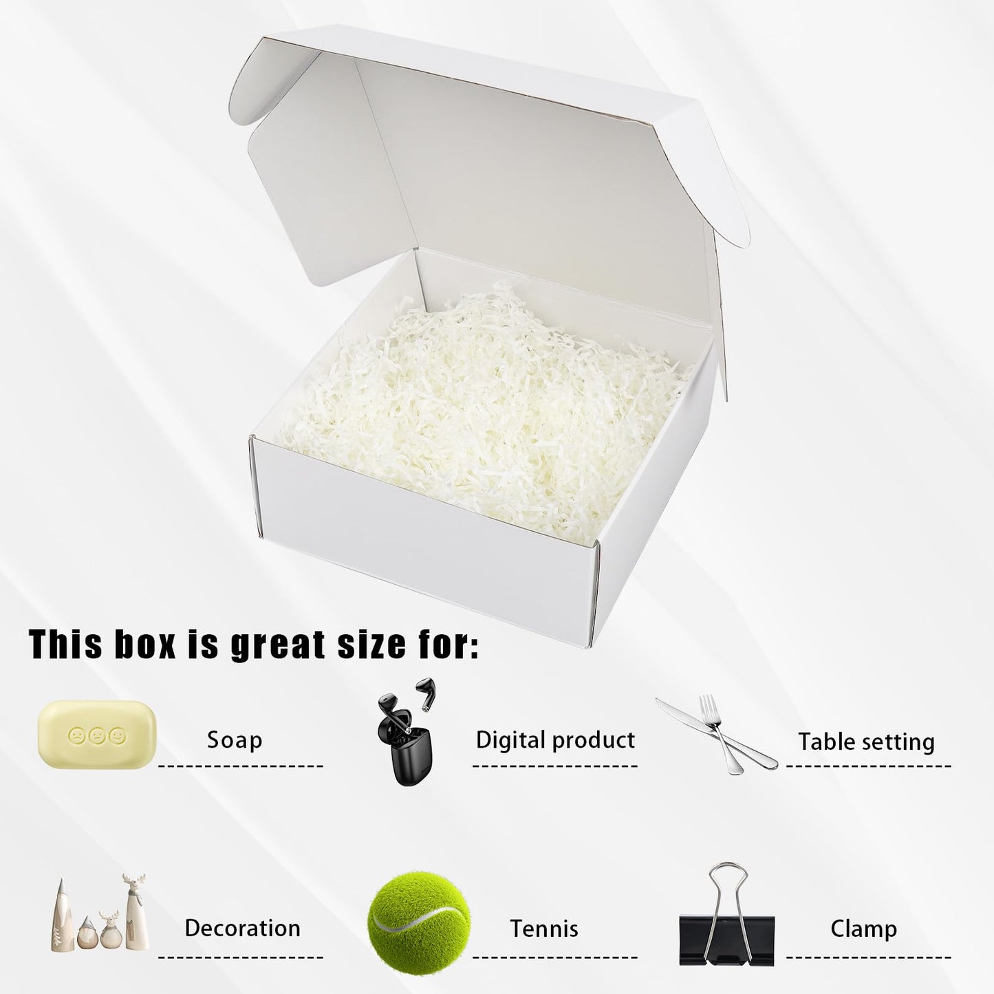 8x8x4 Inch White Shipping Boxes 30 Pack, Mailer Boxes for Packaging Small Business Supplies, Cardboard Boxes for Packaging, Packing Gift Boxes
