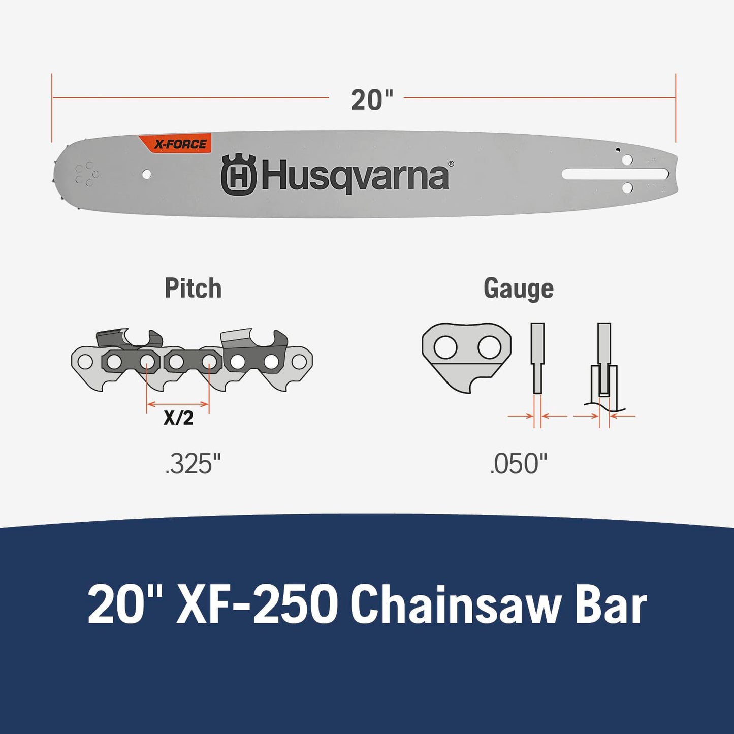 X-Force 20 in. Chainsaw Guide Bar