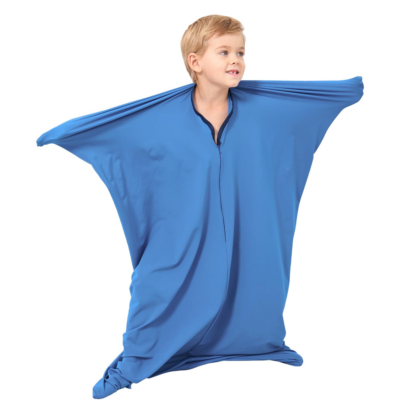 Sensory Body Sock for Kids,Full-Body Wrap Sensory Sox Body Socks to Relieve Stress with Autism, Anxiety,Sensory Integration (Small 40''×27'' Blue)