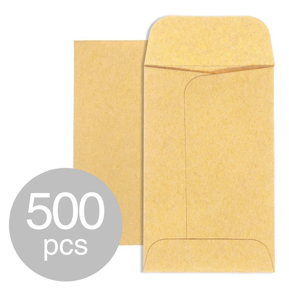 Acko Brown Kraft Coin Envelopes, 3.125x5.5 Inch, Pack of 500