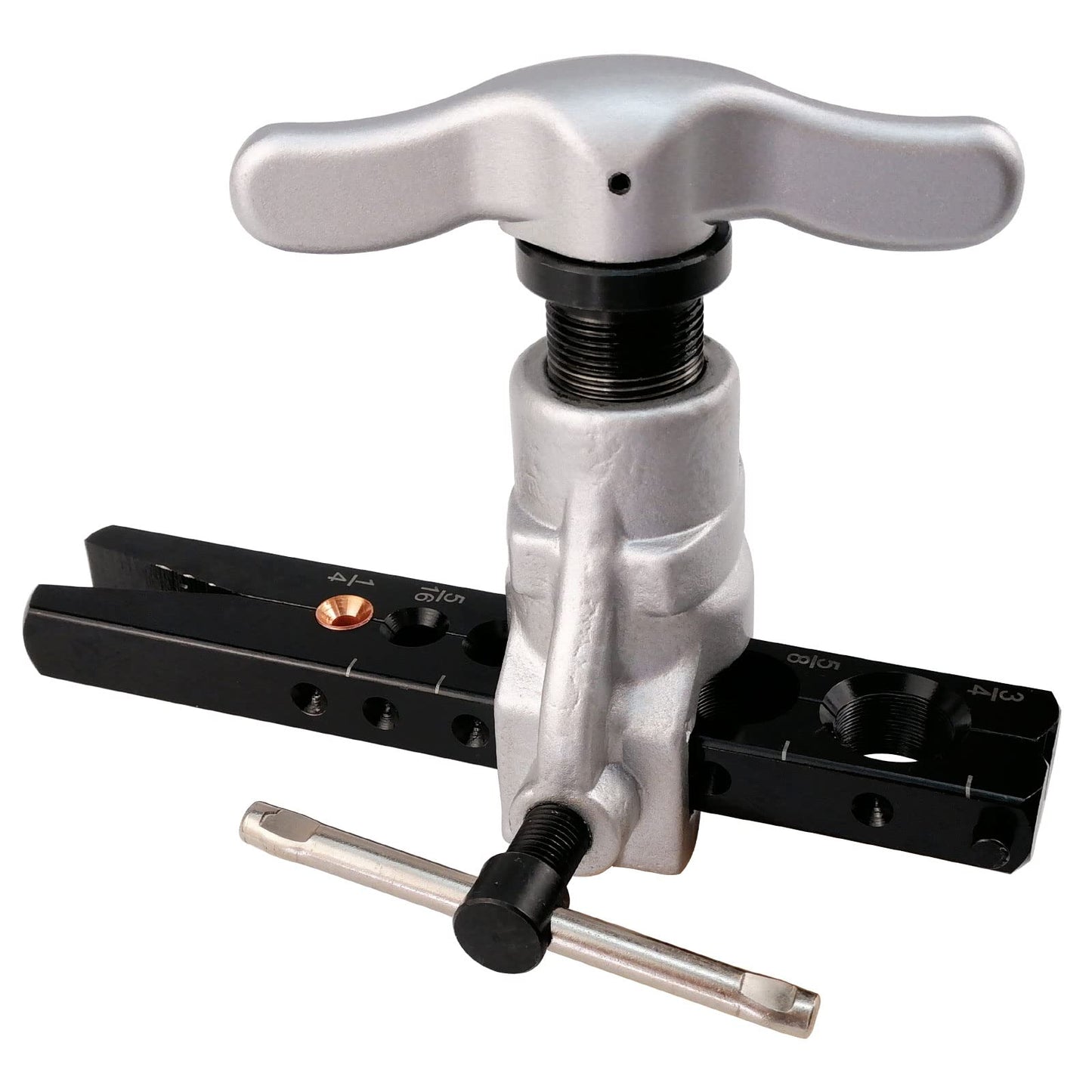 AeKeatDa Flaring Tools Set Tubing Pipe CT-806-A(1/4、5/16、3/8、1/2、5/8、3/4) 45 Degree Angle Eccentric Cone Type Kit Flaring Tool Kit Tubing Refrigeration