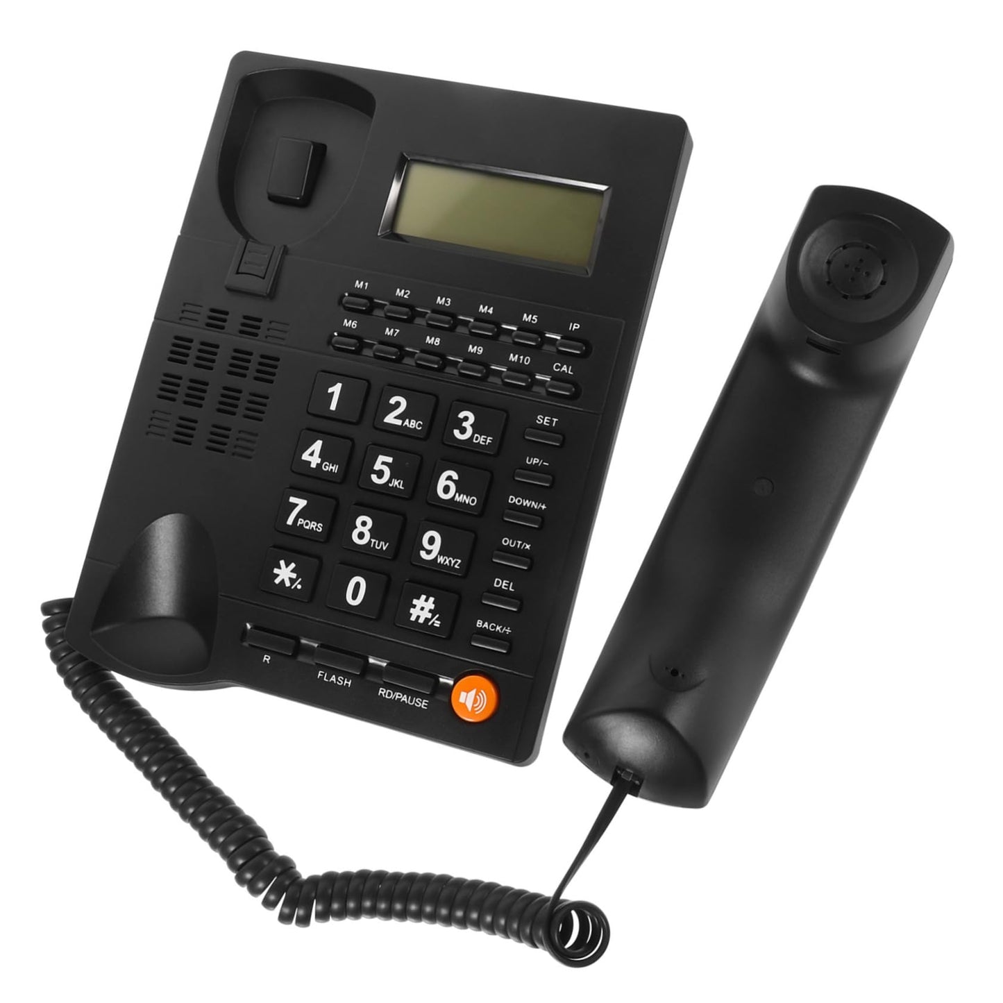 Lurrose Large Button Landline Phone for Seniors with Caller Id Desk Telephone for Home Office Use Easy-to-Use Household Telephone 8.18X6.18X2.24In