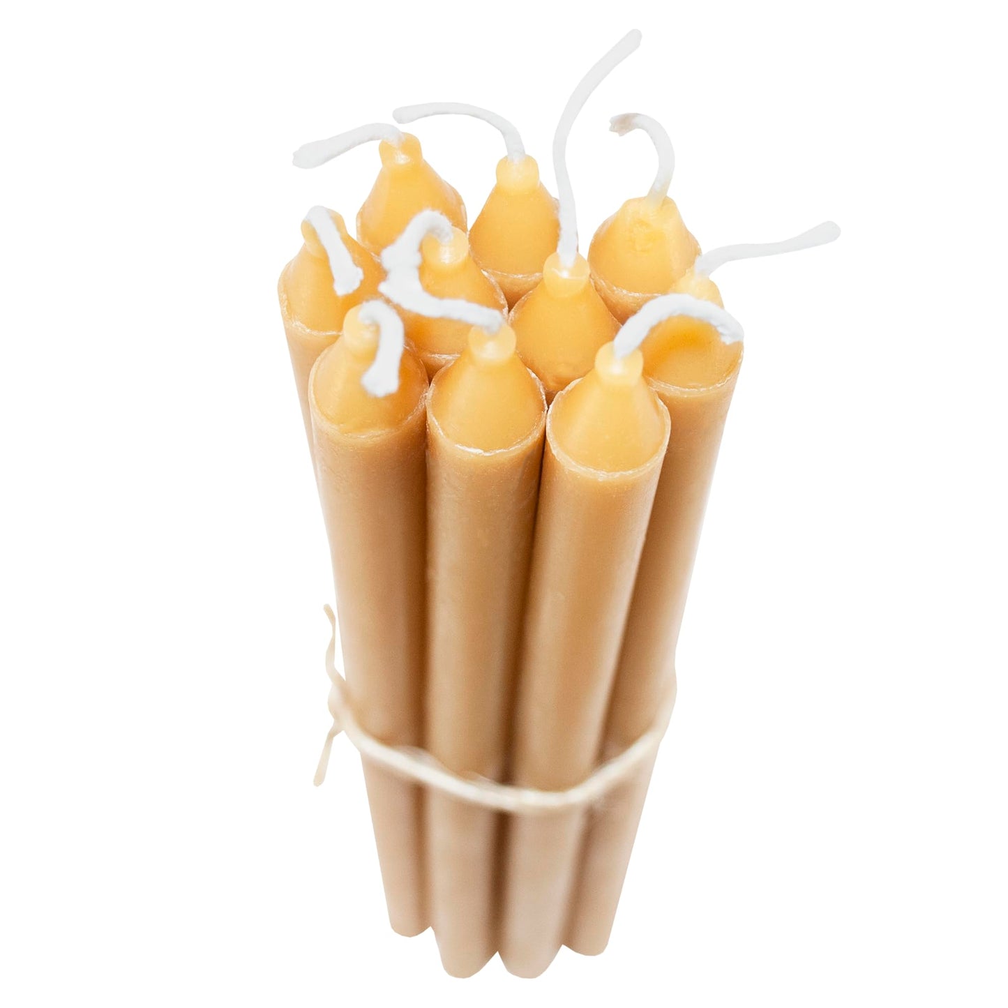 100% Pure Beeswax Candles (10 pcs, 23x1.3 cm) – Long-Burning Taper Candle Sticks, Handmade in Canada, Natural, Smokeless & No-Drip, Beeswax Candle Set - Meditation and Home Decor