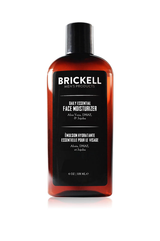 Brickell Men's Daily Essential Face Moisturizer for Men, Natural and Organic Fast-Absorbing Face Lotion with Hyaluronic Acid, Green Tea, and Jojoba