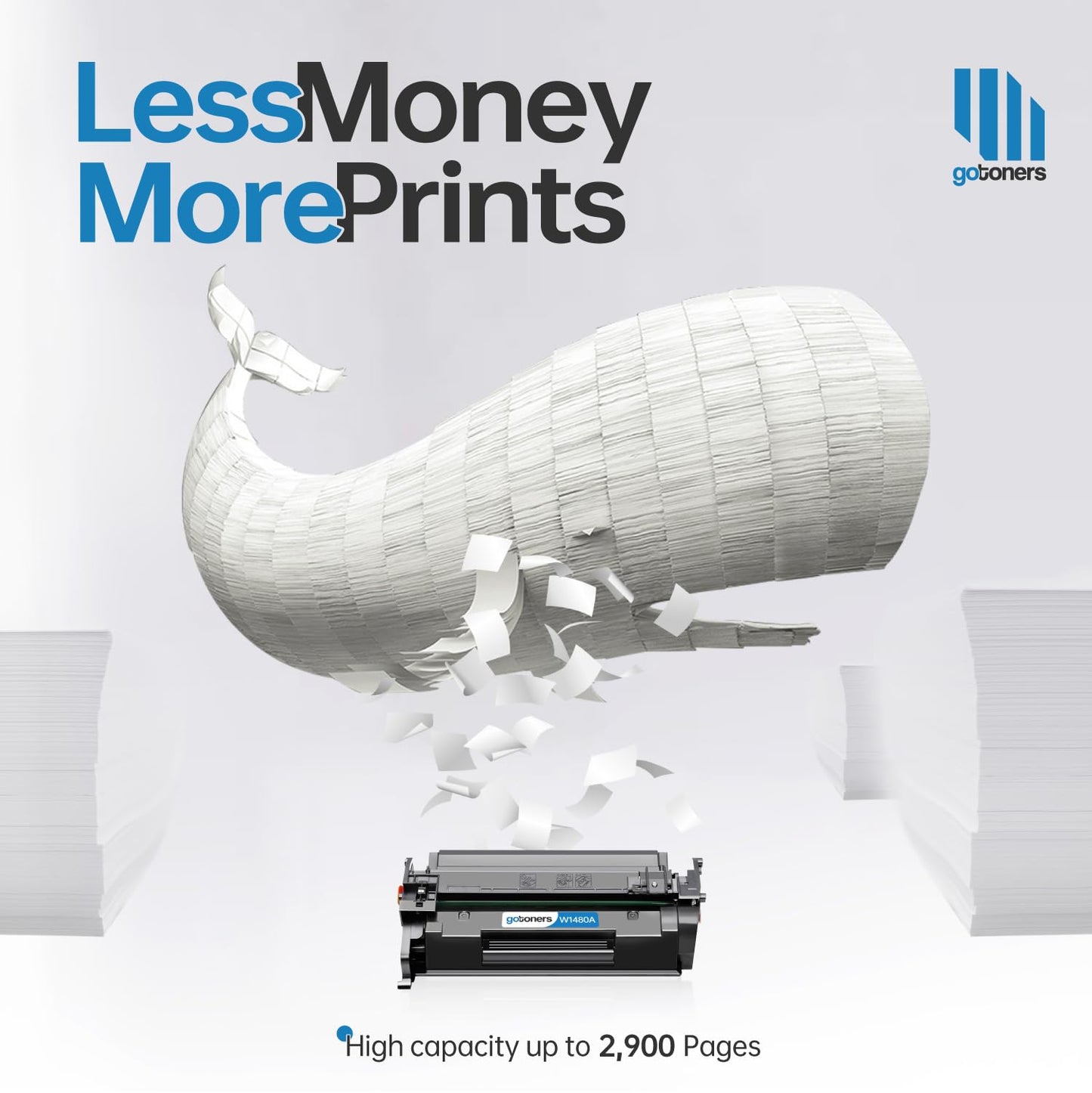 (New CHIP) Gotoners 148A Compatible Toner for HP 148A W1480A 148X W1480X, Work with HP Laserjet Pro 4001dw 4001dn 4001n MFP 4101fdw 4101dw 4101fdn Printer Ink (2 Pack)