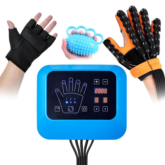 BAUSATZ Rehabilitation Robotic Gloves for Stroke Recovery-Multiple Training Modes，Custom Settings Finger Rehab Trainer，Stroke Recovery Equipment (Right Hand-Large)