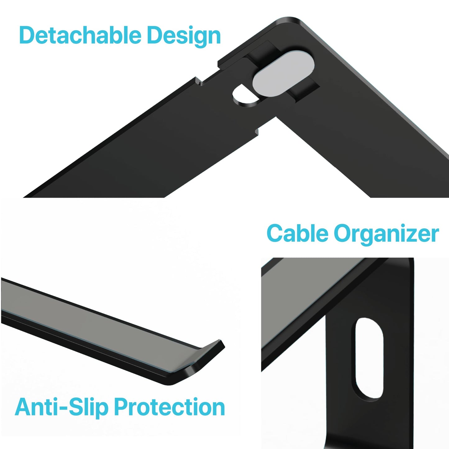 BLACK+DECKER Laptop Stand for Desk - Ergonomic Laptop Stand for Desk - Laptop Riser Compatible with MacBook Notebook Computer - Laptop Holder Computer Stand - Laptop Accessories