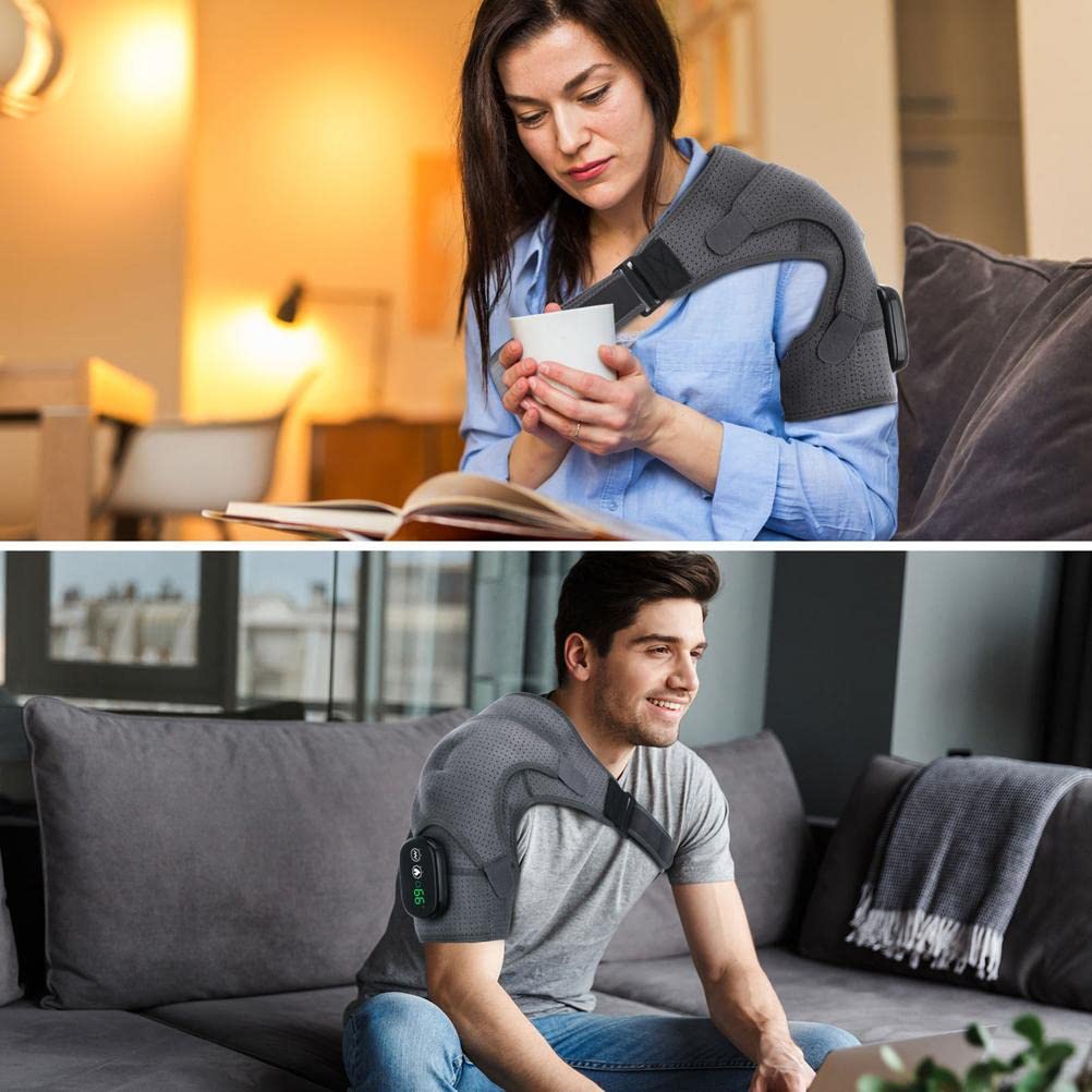 Massager Heating Shoulder, Diving Fabric, USB Charging, Adjustable, Comfortable Heat, Heating Shoulder Wrap, Help You Relax Your Muscles