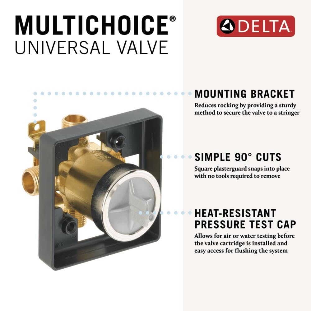 Delta Faucet R10000-UNBX MultiChoice Tub and Shower Valve Body for Tub Faucet Trim Kits, Multi
