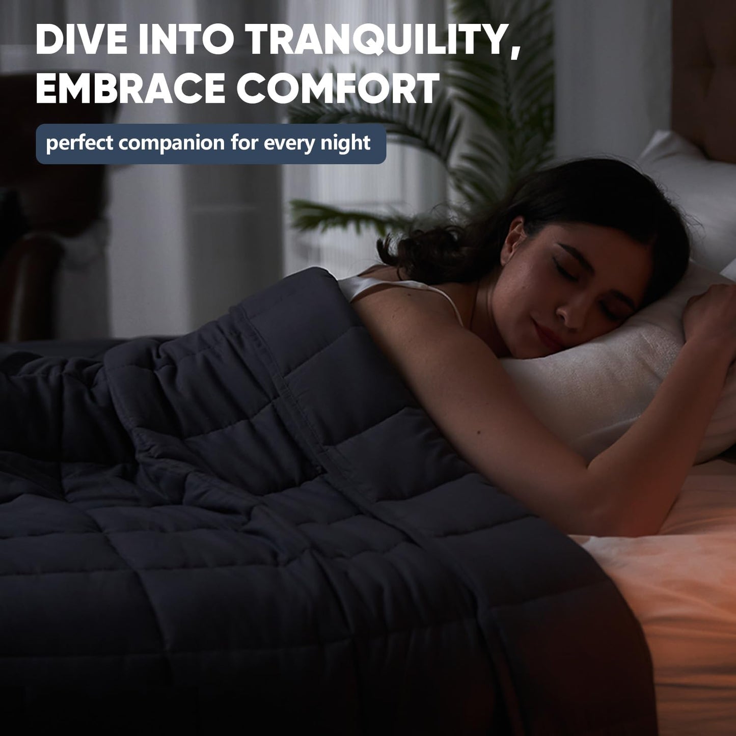 yescool Weighted Blanket for Adults (20lbs,60” x 80”, Grey) Cooling Heavy Blanket Perfect for 190-210 lbs, Queen Size Breathable Blanket with Premium Glass Bead,Machine Washable