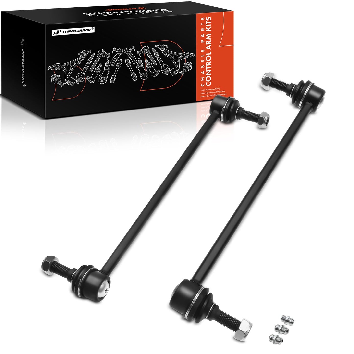 A-Premium 2Pcs Front Sway Bar Links Stabilizer Bar Links, Compatible with Chevy Malibu 04-12, Cobalt 05-10, HHR 06-11, Pontiac G5 07-10, G6 05-10, Pursuit 05-06, Saturn Aura 07-09, Ion 03-07