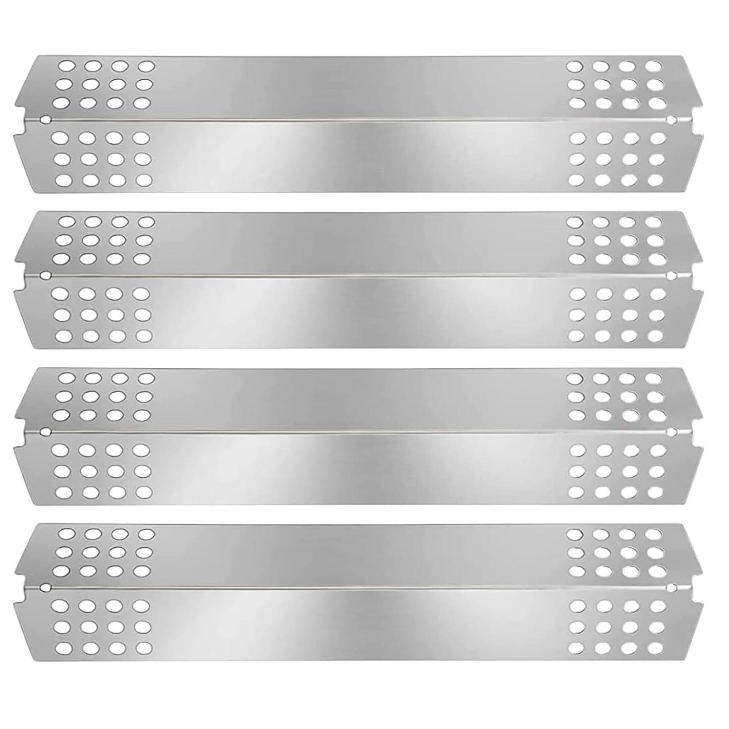 Criditpid BBQ Heat Plate Shields Replacement Parts for Master Chef G45308, G45311, G45301, G45303, G45309 Grill Models. Stainless Steel Barbecue Heat Tent Burner Cover, 4-Pack.