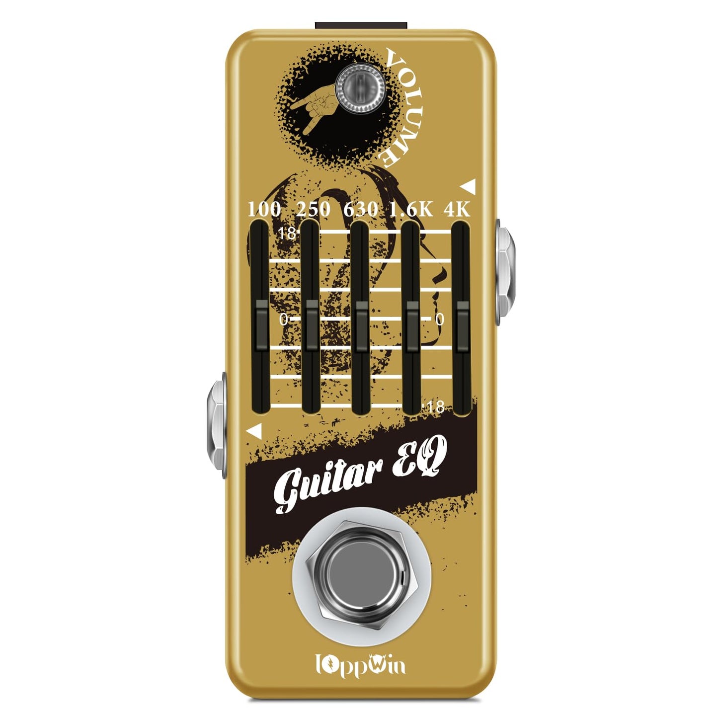 IOppWin Guitar Pedals, 5-Band Guitar Graphic Equalizer Pedal with Master Level Control - True Bypass & Metal Shell
