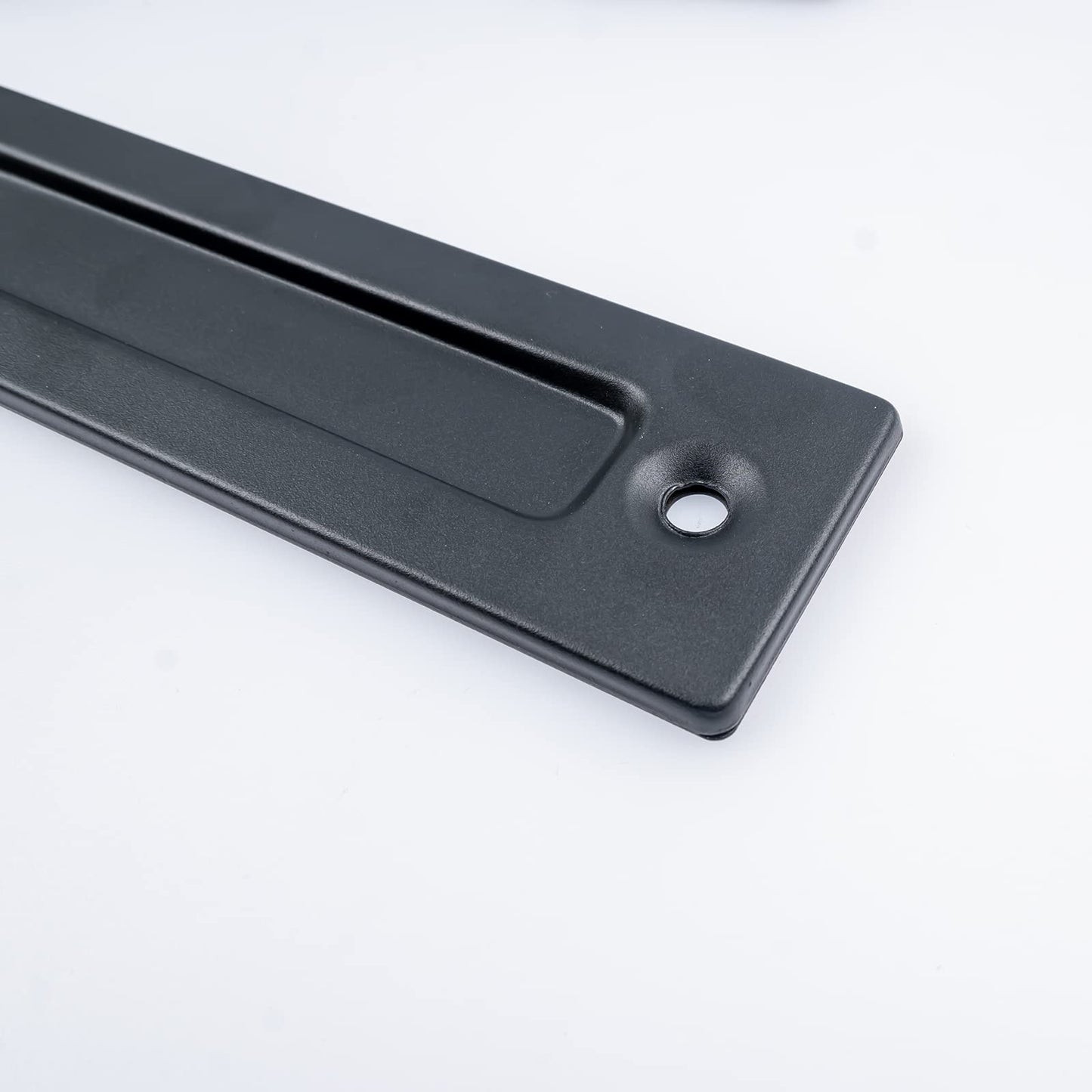 2 Pack Sliding Barn Door Handle Set, 12 Inch Pull and Flush Hardware Set Square Gate Handle, Heavy Duty Solid Carbon Steel Rustic Style for Barn Door Gates Garages Sheds, Matte Black