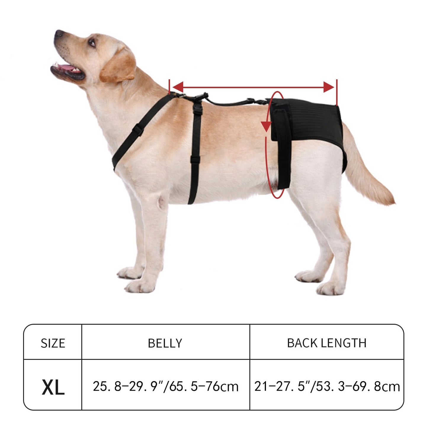 yrenoer Female Dog Heat Pants with Harness Design - Anti-Slip, Anti-Mating, Reusable & Washable Underwear for All-Day Protection (Black, XL)