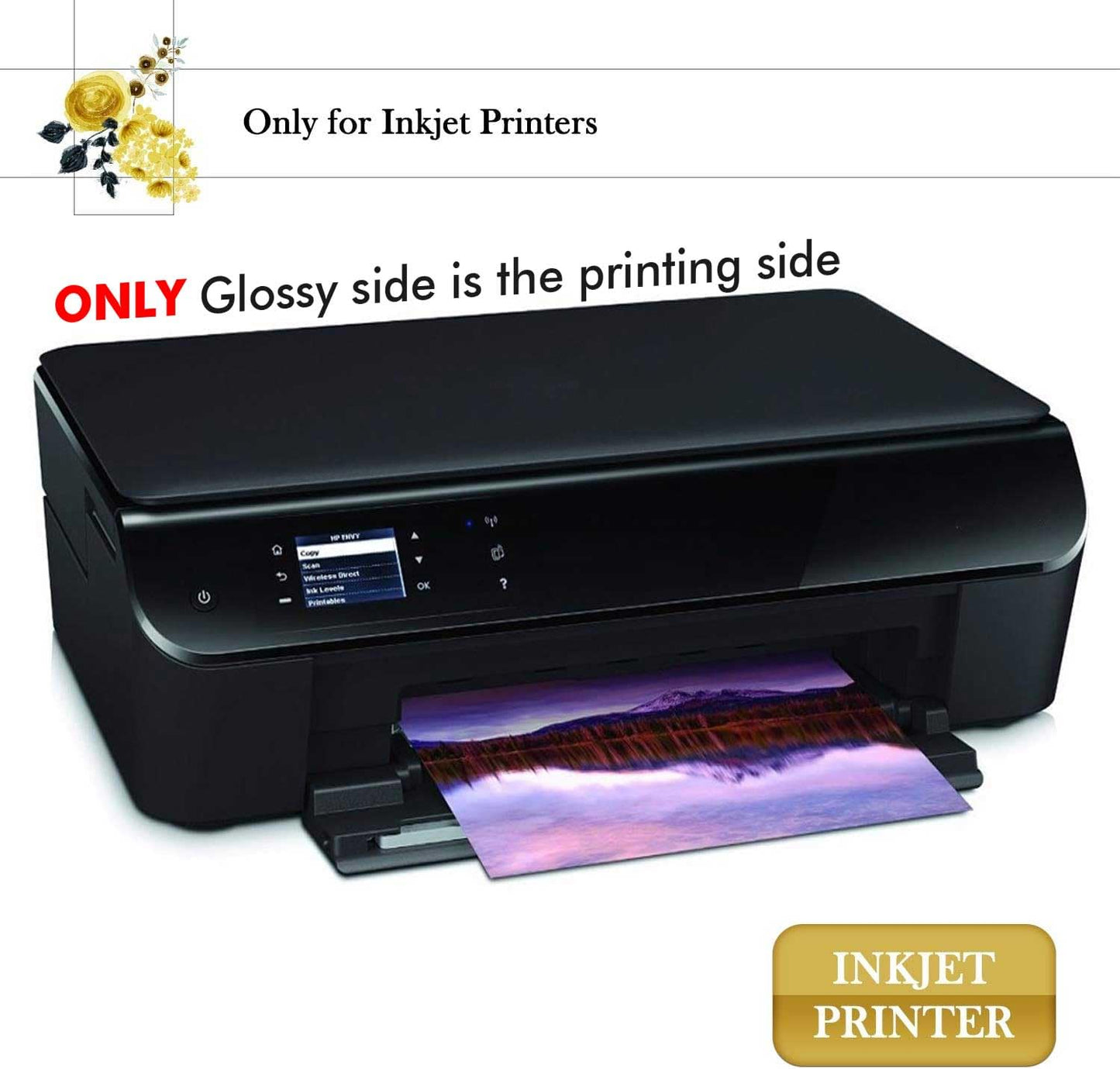 A-SUB Premium Photo Paper High Glossy 13x19 Inch 66lb for Inkjet Printers 50 Sheets