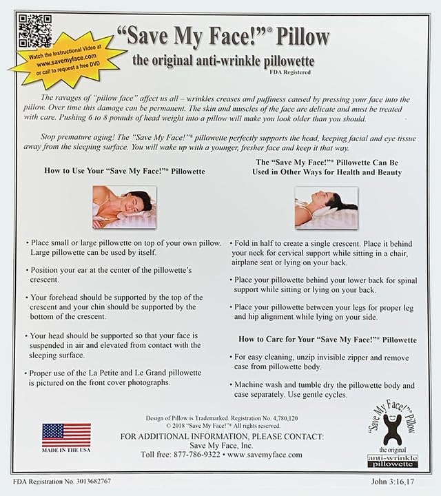 Save My Face! La Petite Pillow (Champagne, Satin)