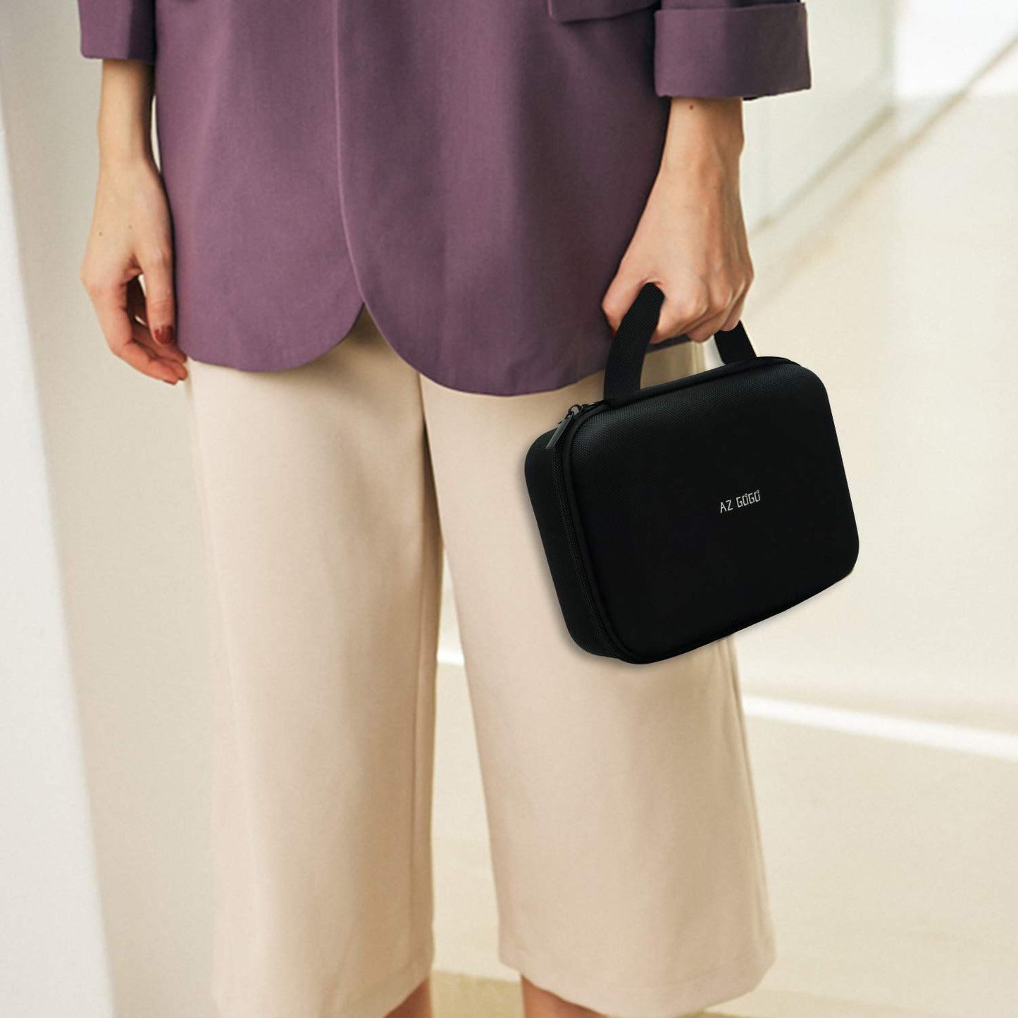 Cordless Nail Drill, AZ GOGO 30000RPM Rechargeable Portable Electric Nail Drill Machine for Gel Acrylic Nails - Efile Manicure/Pedicure Kit with EVA Bag (Blue)