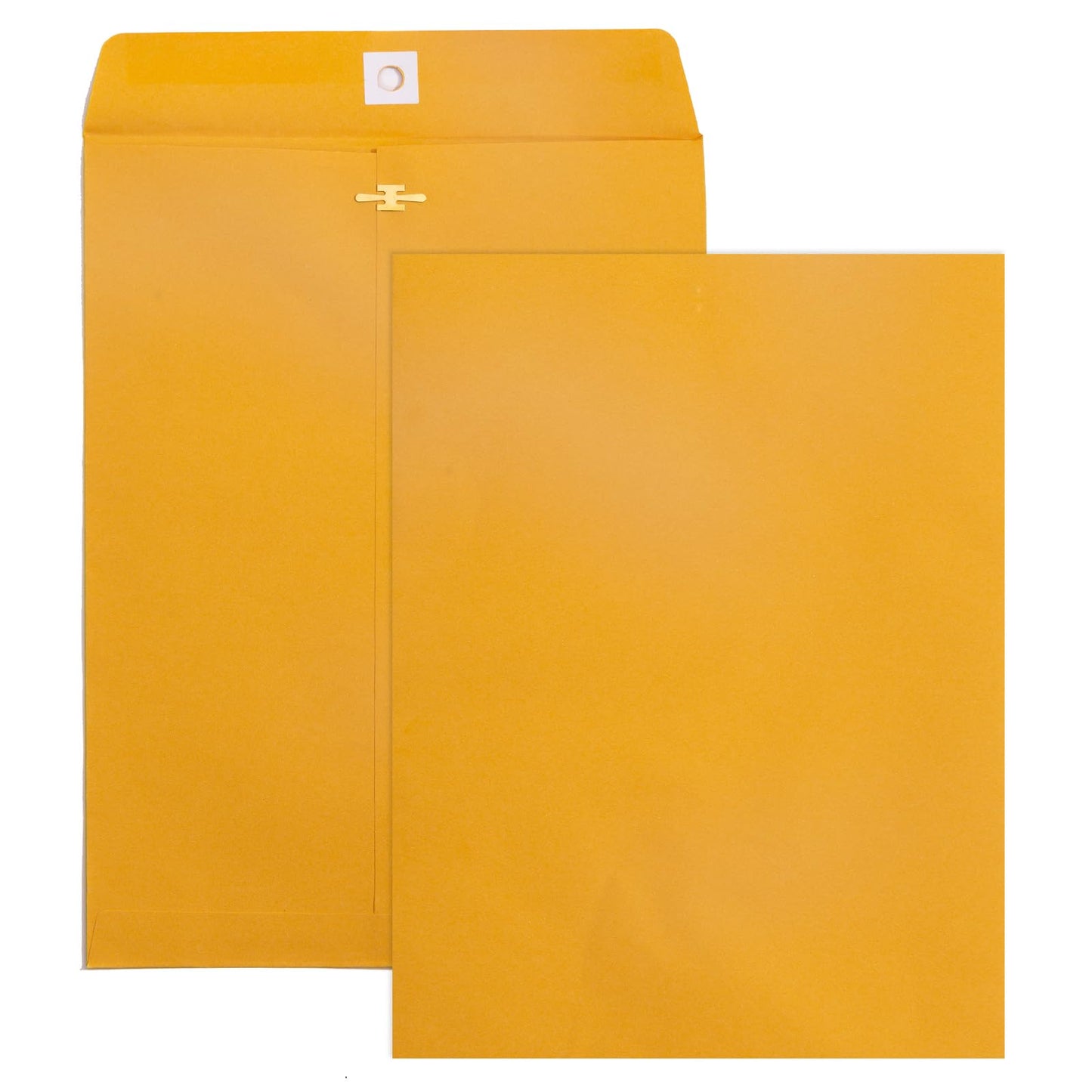 Clasp Envelopes 9x12, 100 GSM Paper, 100 Pack Goefun Brown Kraft Manilla Envelopes with Clasp Closure and Gummed Seal for Business, Legal, Office, Home and School