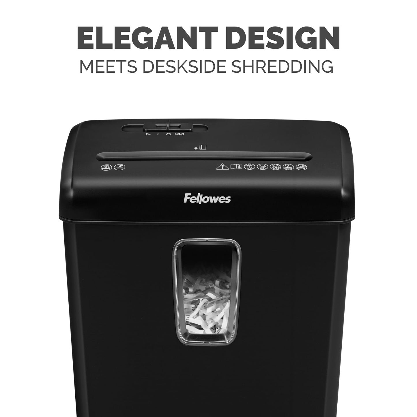 Fellowes Powershred P-30C 6-Sheet Cross-Cut(4-Gallon bin) Deskside Paper Shredder, Black