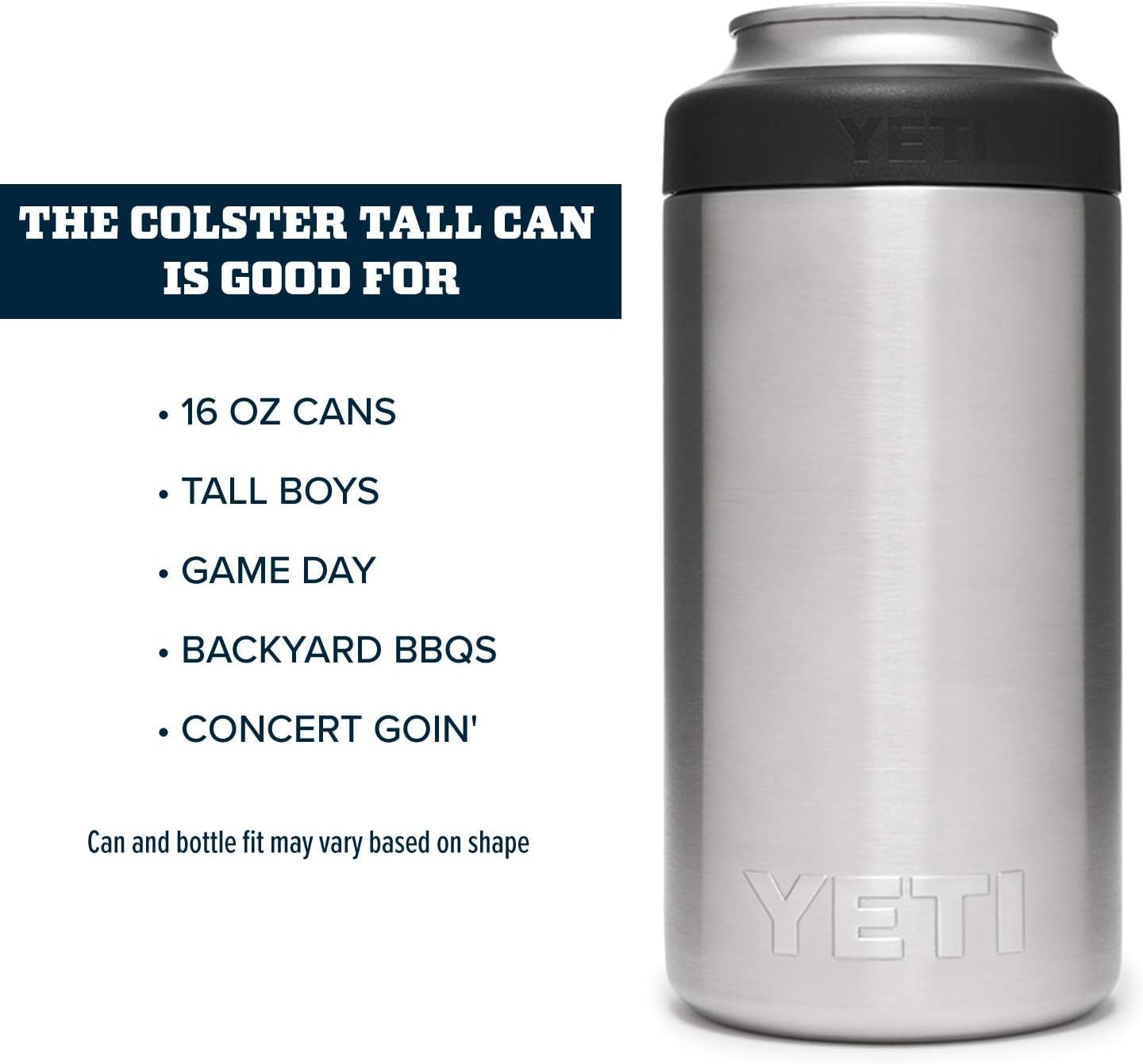 YETI Rambler 16 oz. Colster Tall Can Insulator for Tallboys & 16 oz. Cans, Venom