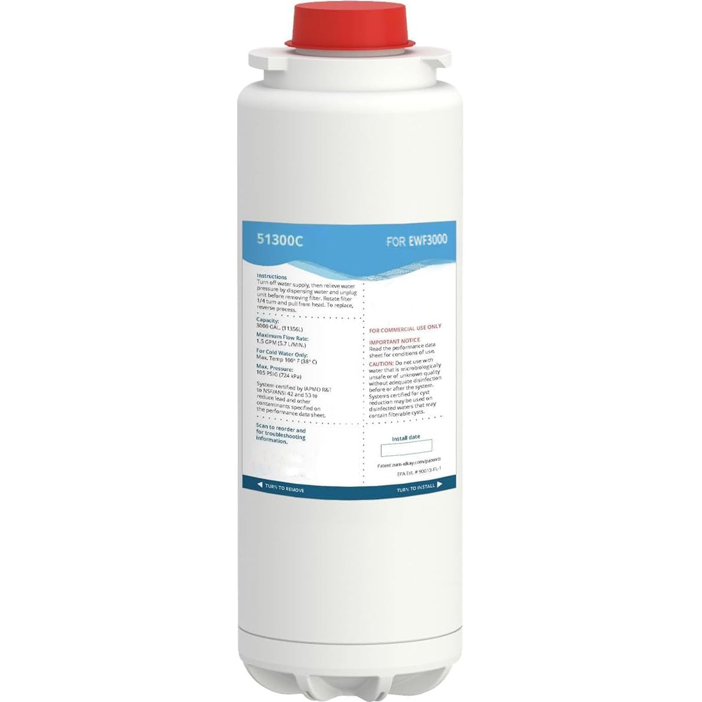Generic Replacement for Elkay 51300C WaterSentry Plus Filter, 1-Pack