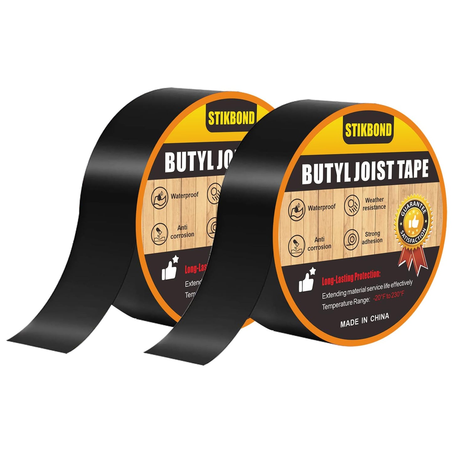 STIKBOND Joist Tape 2" x 50FT 6 Rolls,Waterproof and Anti-Corrosion Flashing Tape for Wood Deck, Joist, Beams, Roofs, RV, Doors