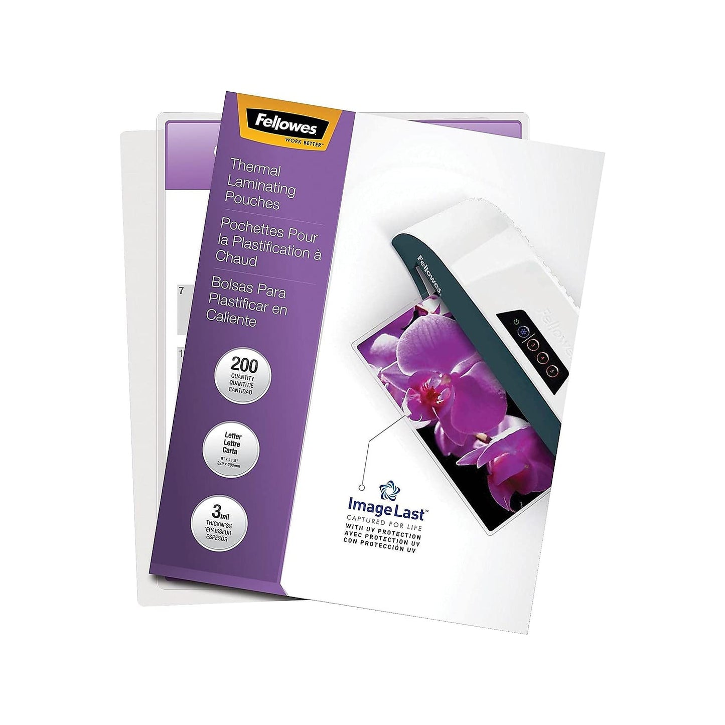 Fellowes 5244101 Laminating Pouches, Letter, 200pk (3Mil) 5244101