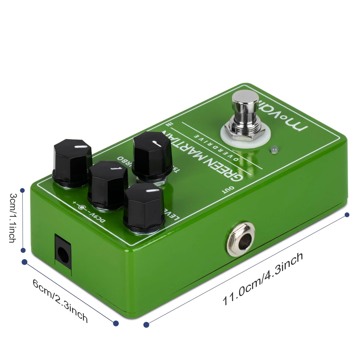 Overdrive Guitar Effect Pedal - Movall MP105 Green Martian