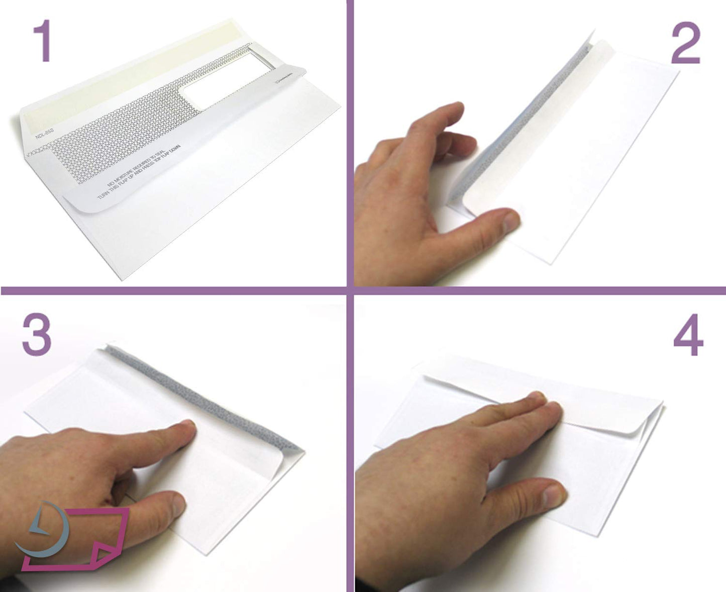 NextDayLabels #8 Double Window Check Envelopes - 100 Pack Ready-Seal Business Envelopes with Security Tint - Self-Sealing Envelopes with Window for Laser Printed Checks - Made in USA