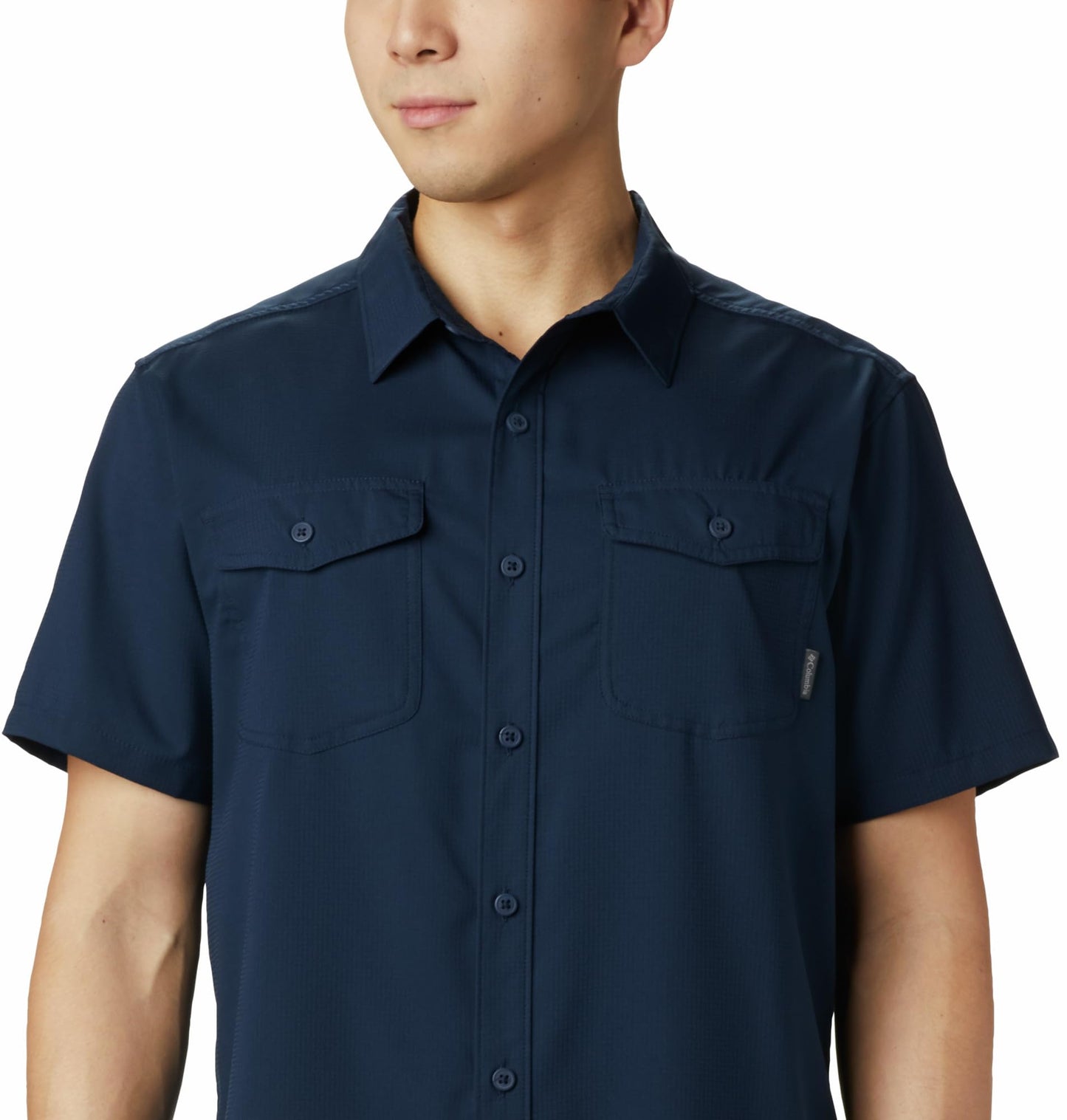 Columbia Men's Utilizer II Solid Short Sleeve Shirt -Collegiate Navy, L