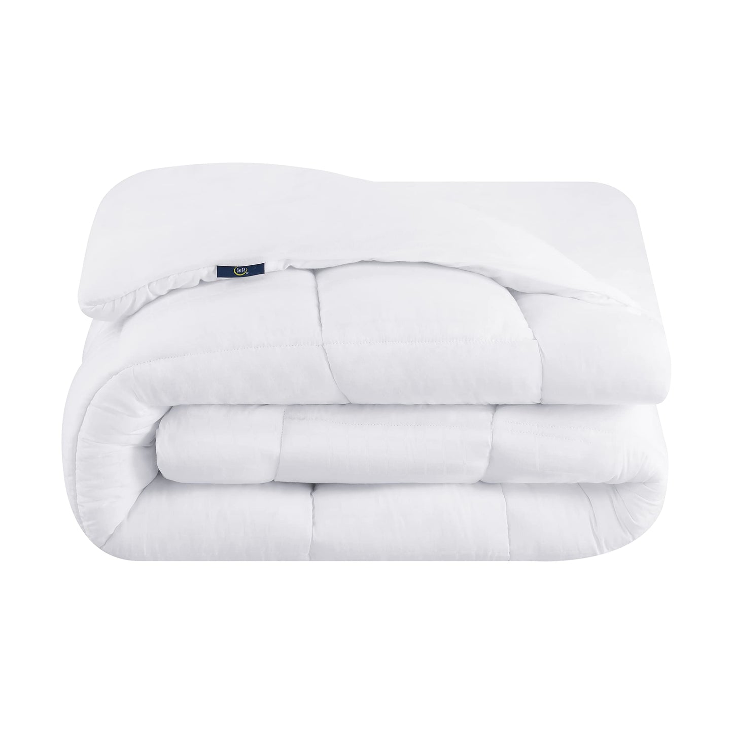 Serta ComfortSure Twin XL Mattress Cover, Fitted Pillow Top Mattress Pad, Super Soft and Breathable Quilted Cotton Protector with 18" Elastic Deep Pockets for Secure Fit, White