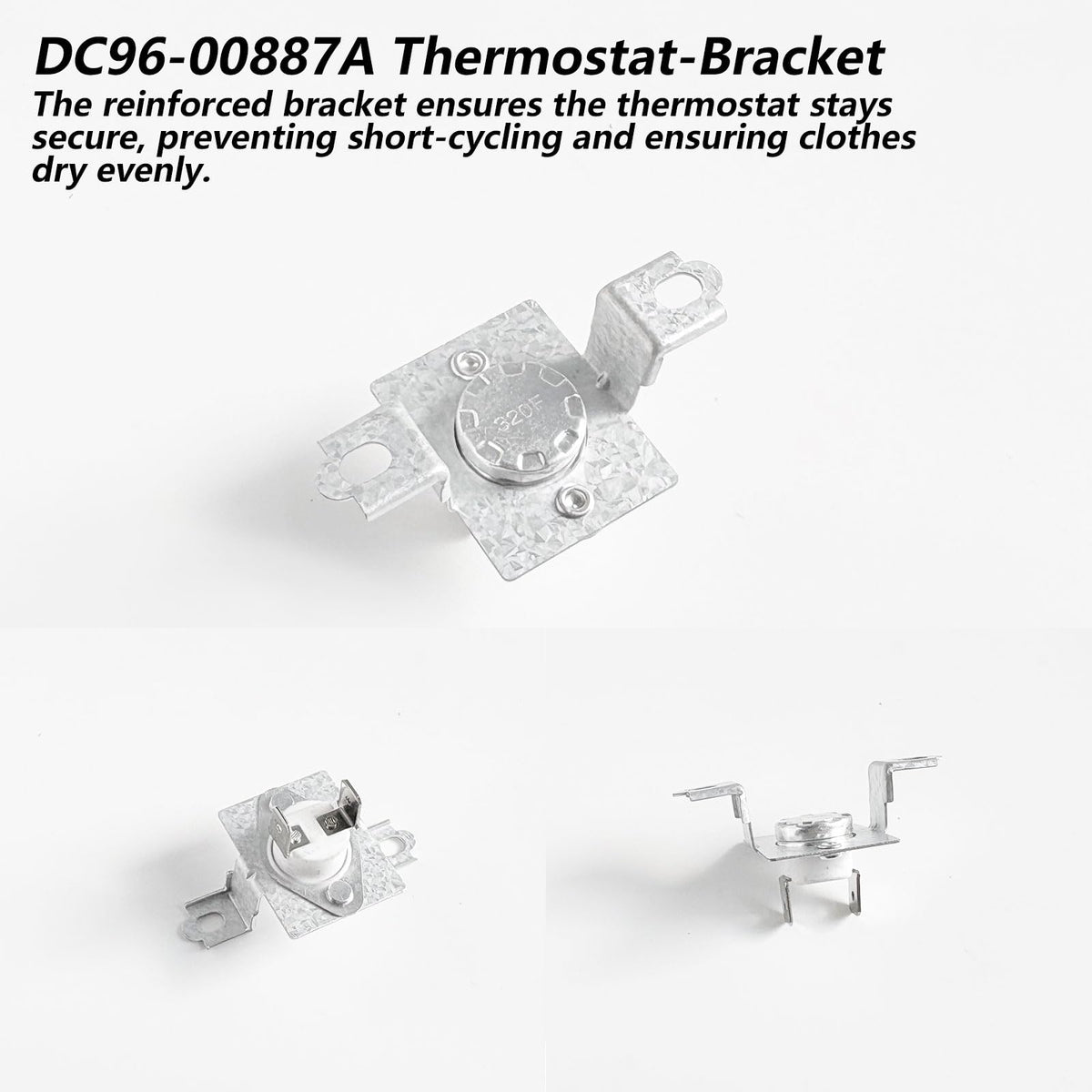 DC47-00019A Dryer Heating Element Repair Kit for Samsung DV42H5000EW/A3 DV45H7000EW/A2 DV48H7400EW/A2 - Includes DC96-00887A Thermal Fuse, DC47-00018A Thermostat, DC47-00016A & DC32-00007A